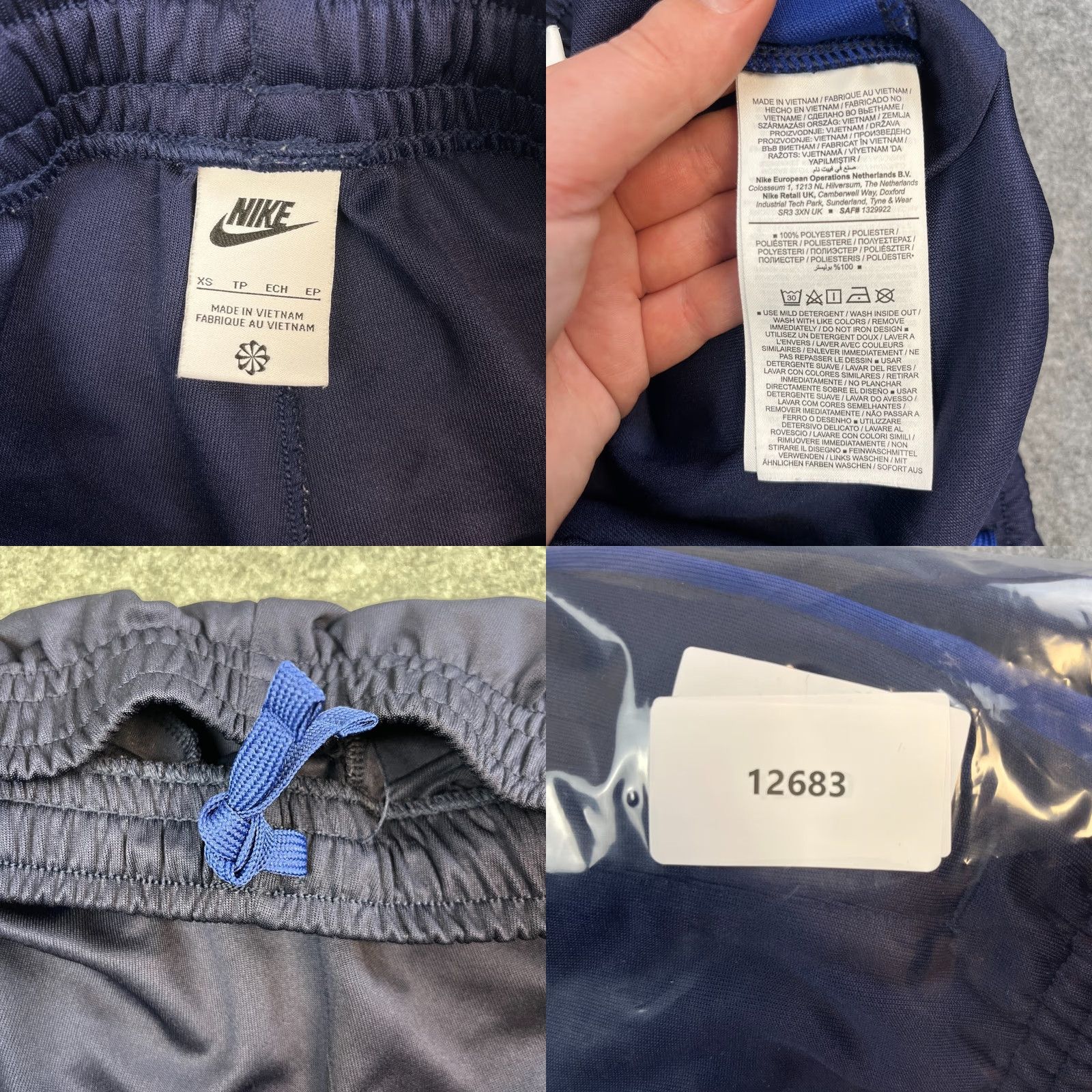 Nike Nike Mens Track Pants Sweat Joggers XS Blue Tapered Size US 27 - 8 Thumbnail