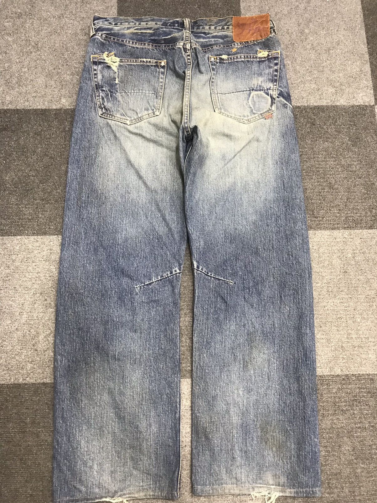 Prps 💥DOUBLE KNEE BAGGY💥Archival Prps Baggy Distressed Denim F279 Size US 32 / EU 48 - 2 Thumbnail