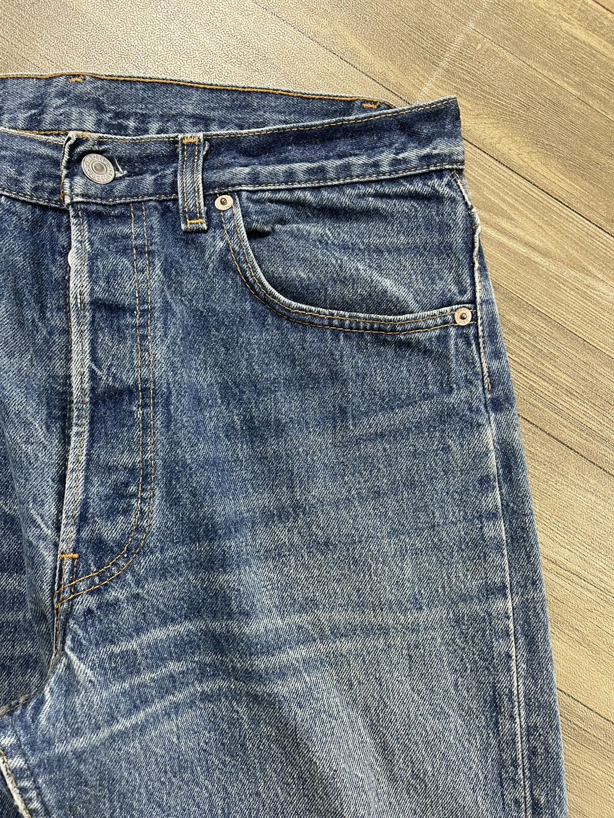 Levi's Vintage Clothing 🇺🇸1990s Vintage Levis 501 33x34 Straight Leg Blue Jeans Size US 33 - 4 Thumbnail