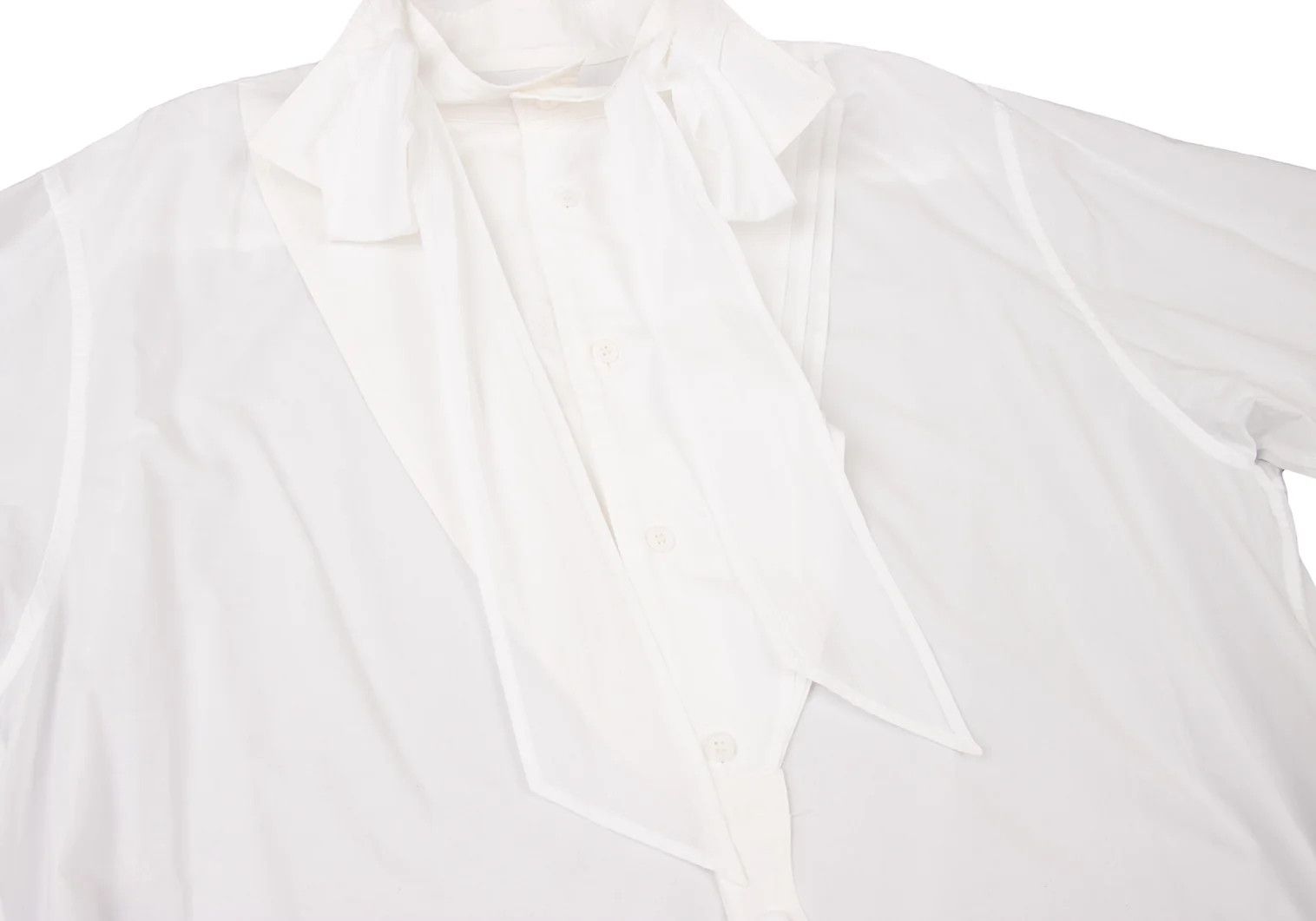 Yohji Yamamoto Yohji Yamamoto Cotton Asymmetrical Big Shirt White Size US S / EU 44-46 / 1 - 4 Thumbnail