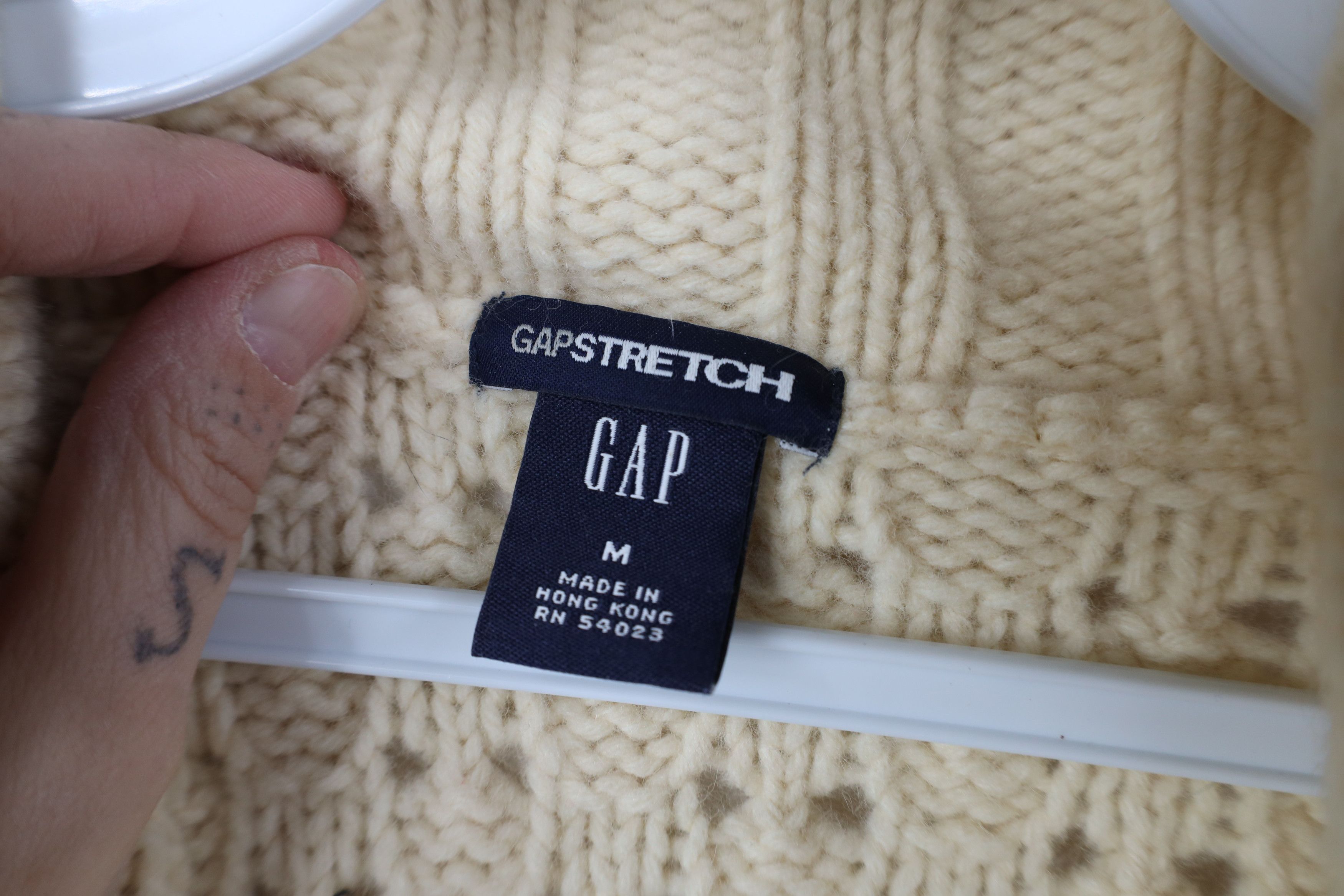 Gap Vintage Y2K 2003 Gap Wool Blend Knit Belted Cardigan Sweater Size M / US 6-8 / IT 42-44 - 6 Thumbnail