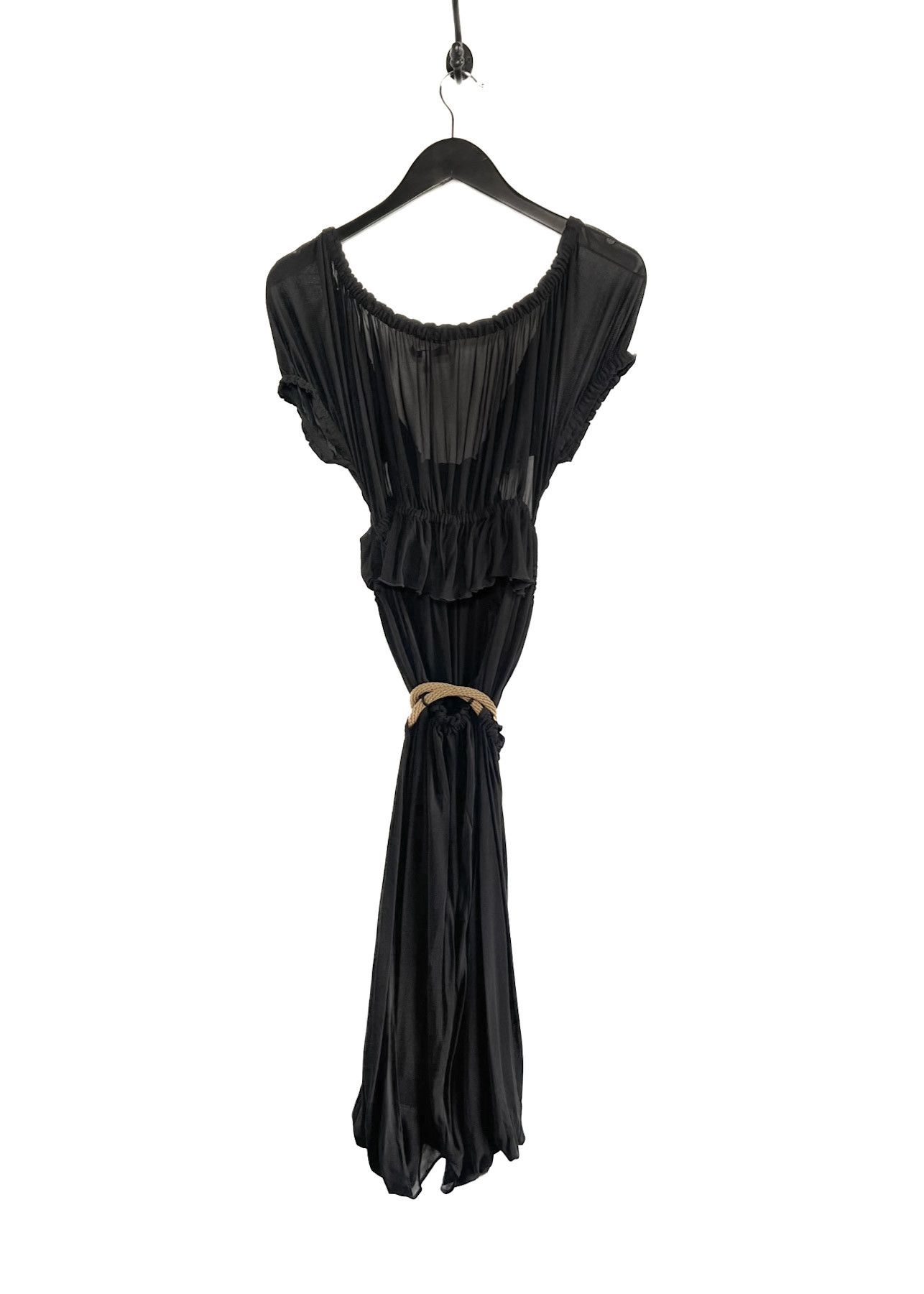 Yves Saint Laurent Yves Saint-Laurent Black Rope Dress Size M / US 6-8 / IT 42-44 - 2 Thumbnail