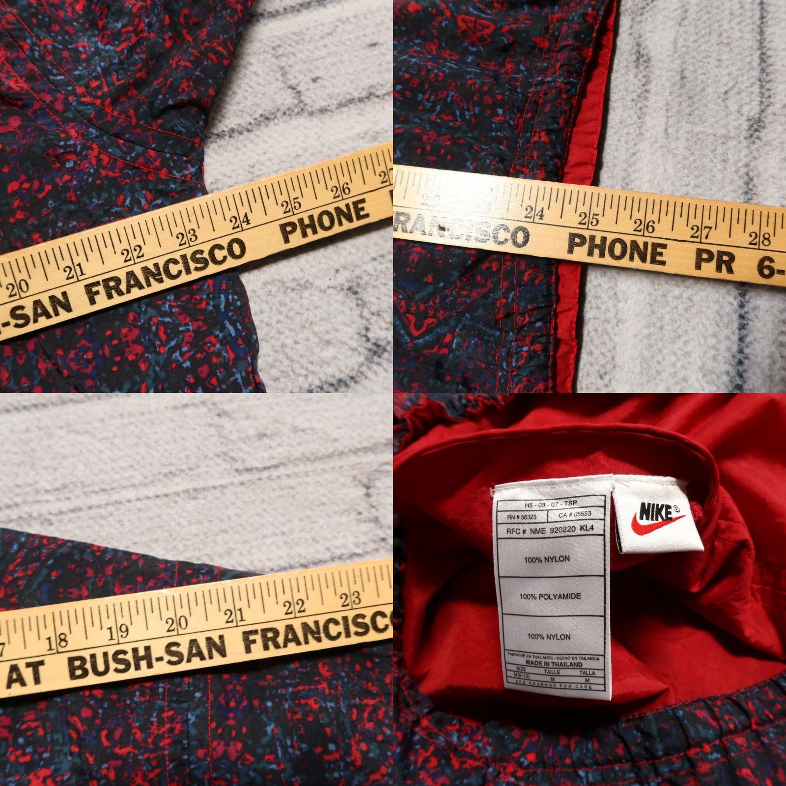 Nike Vintage Nike Reversible Windbreaker Jacket Mens M Red 90s Swoosh Center Hoody Jacket Size US M / EU 48-50 / 2 - 8 Thumbnail