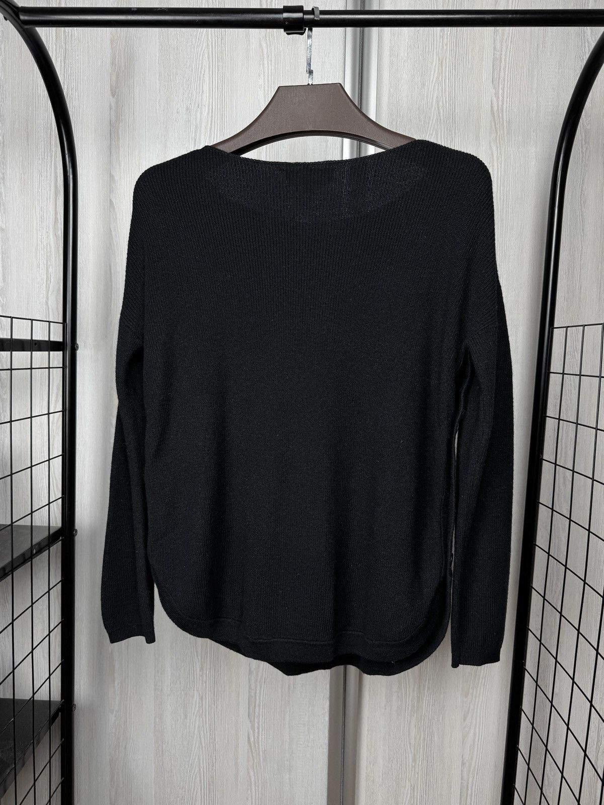 Sezane Sezane Paris black wool cotton blend side button sweater S Size S / US 4 / IT 40 - 7 Thumbnail