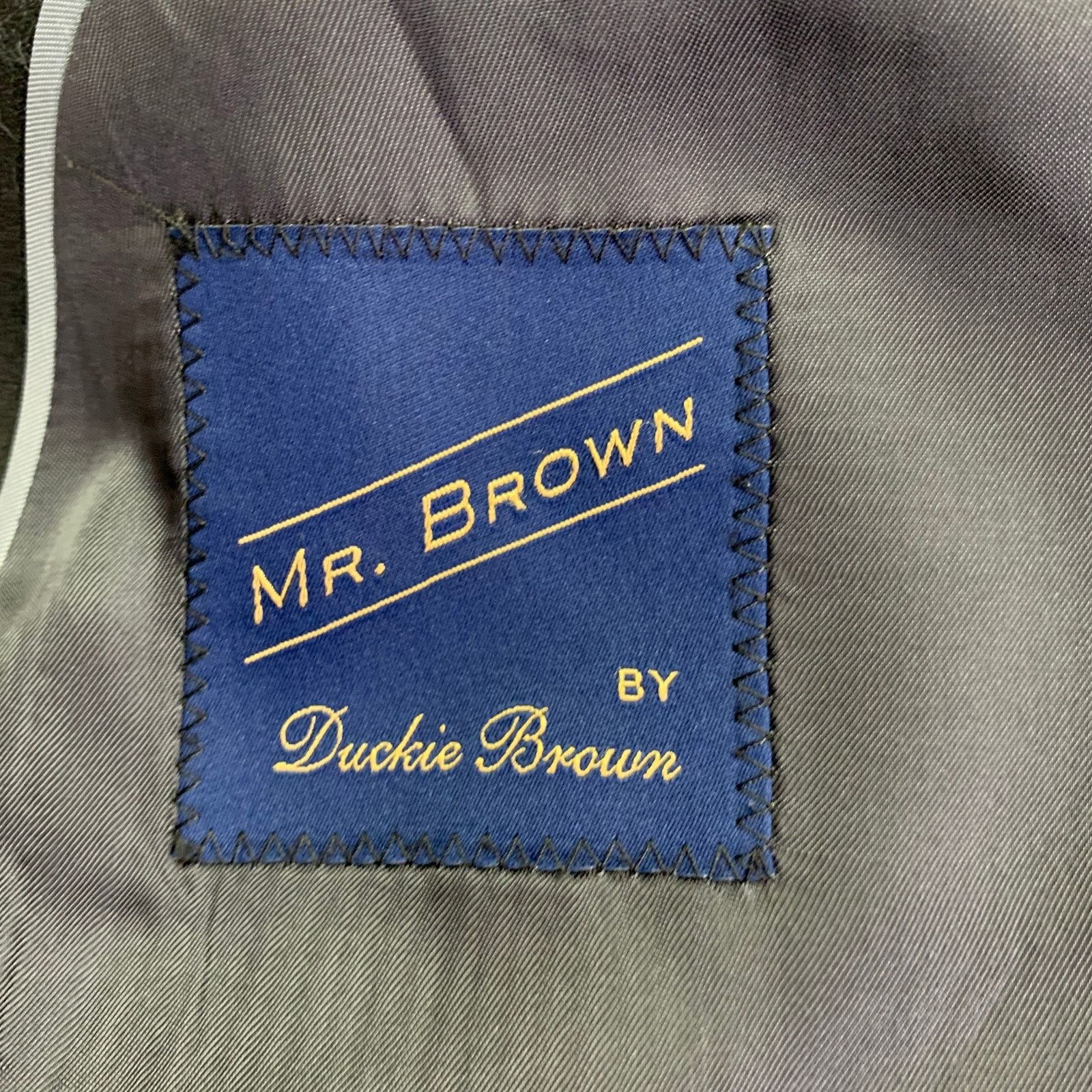 Duckie Brown DUCKIE BROWN Size 42 Navy Black Wool Tuxedo Sport Coat Size 42R - 6 Thumbnail