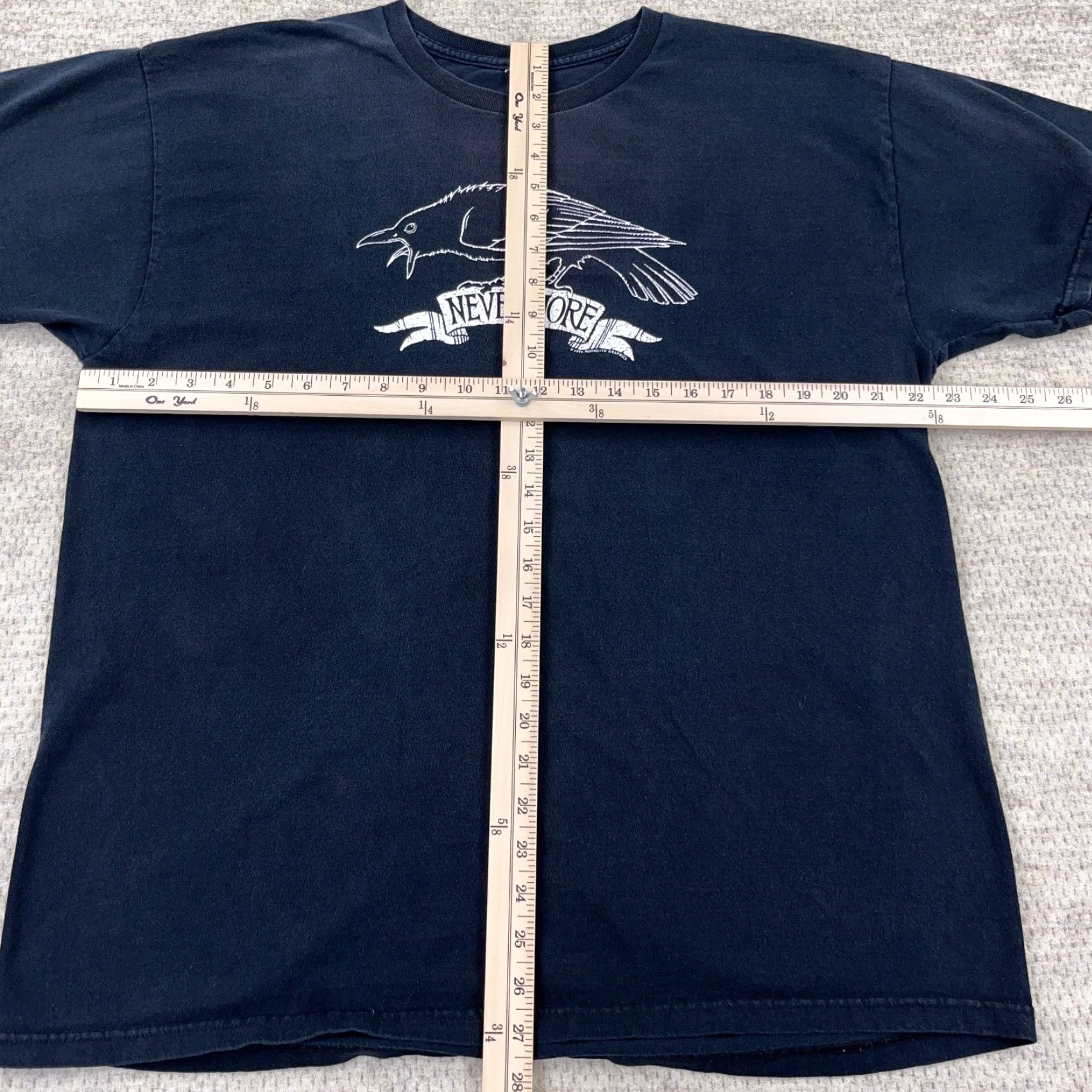 Vintage VINTAGE Nevermore Shirt Men XL Black Metal Rock Band Tee 90s 1996 Crow Faded Size US XL / EU 56 / 4 - 6 Thumbnail