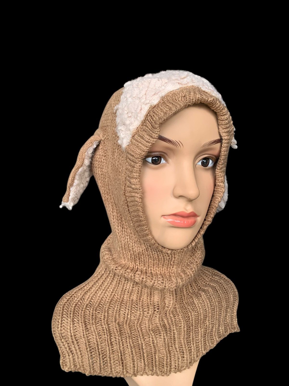 Japanese Brand Winter Lamb Hat Neck Warmer Fleece Ear Size ONE SIZE - 2 Thumbnail