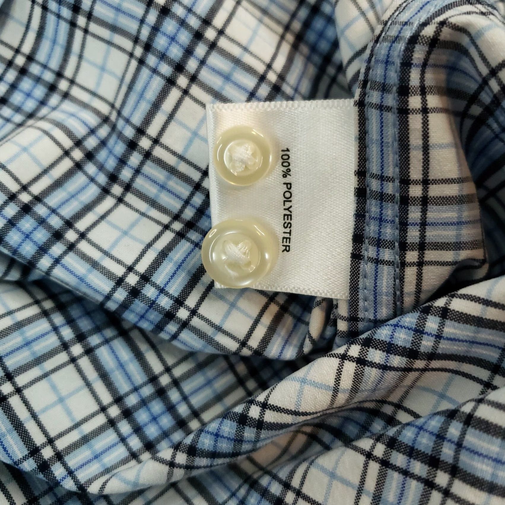 Peter Millar Peter Millar Polo Shirt Men Large Blue Plaid Summer Comfort Golf Breathable Long Sleeve Size US L / EU 52-54 / 3 - 7 Thumbnail