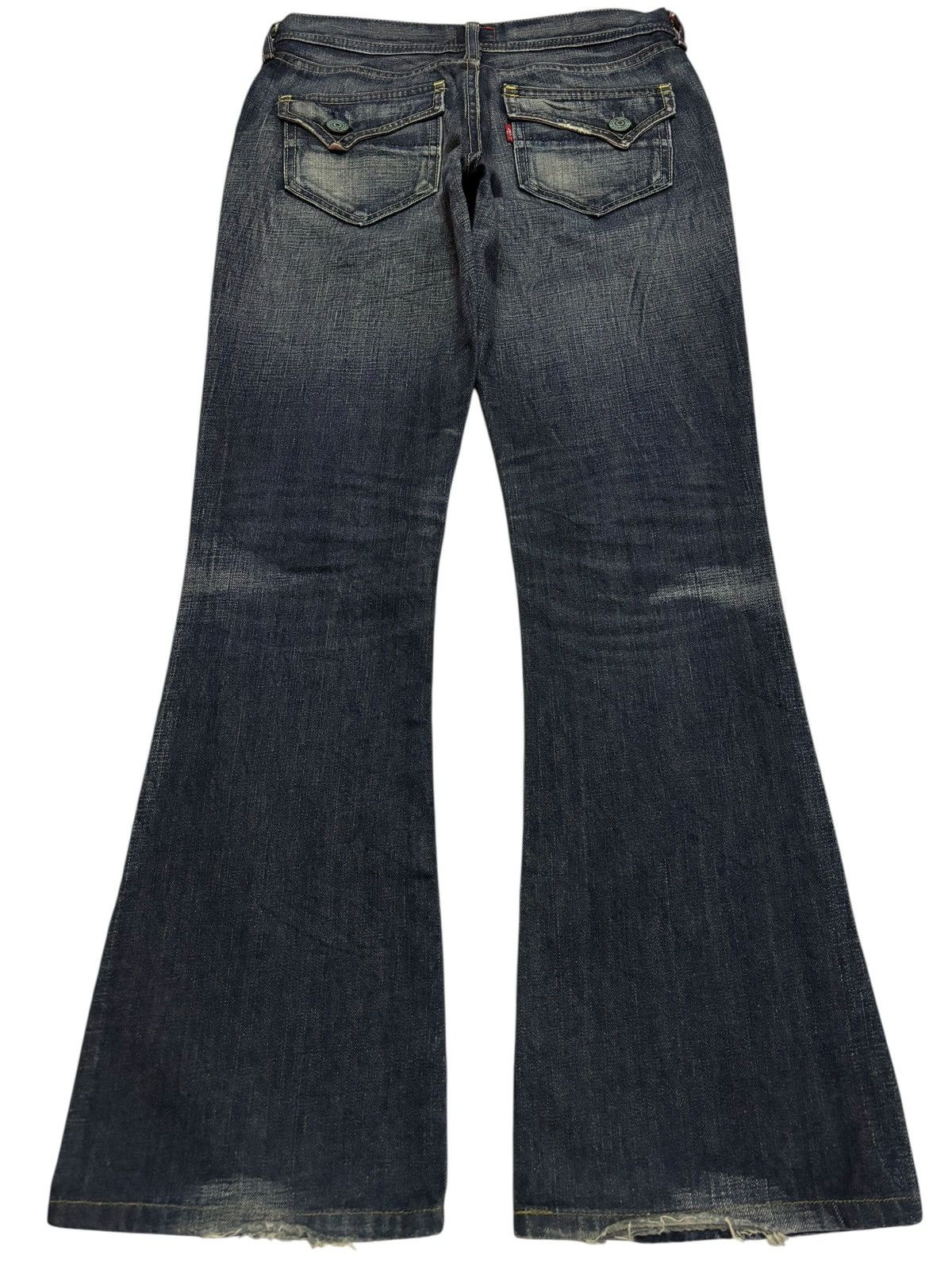 Levi's Vtg 90s Levis Japan 326 Flared Distressed Jeans Size 28" / US 6 / IT 42 - 2 Thumbnail