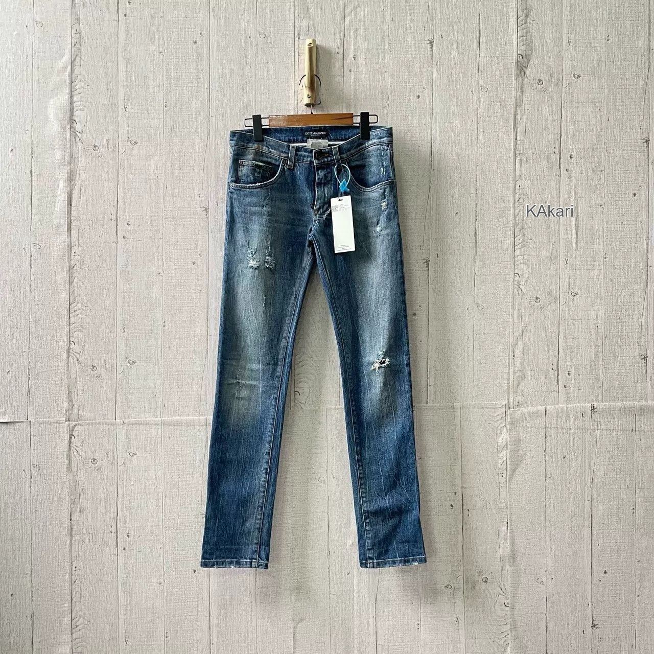 Dolce & Gabbana Dolce & Gabbana Blue Washed Distressed Jeans Size US 28 / EU 44 - 1 Thumbnail