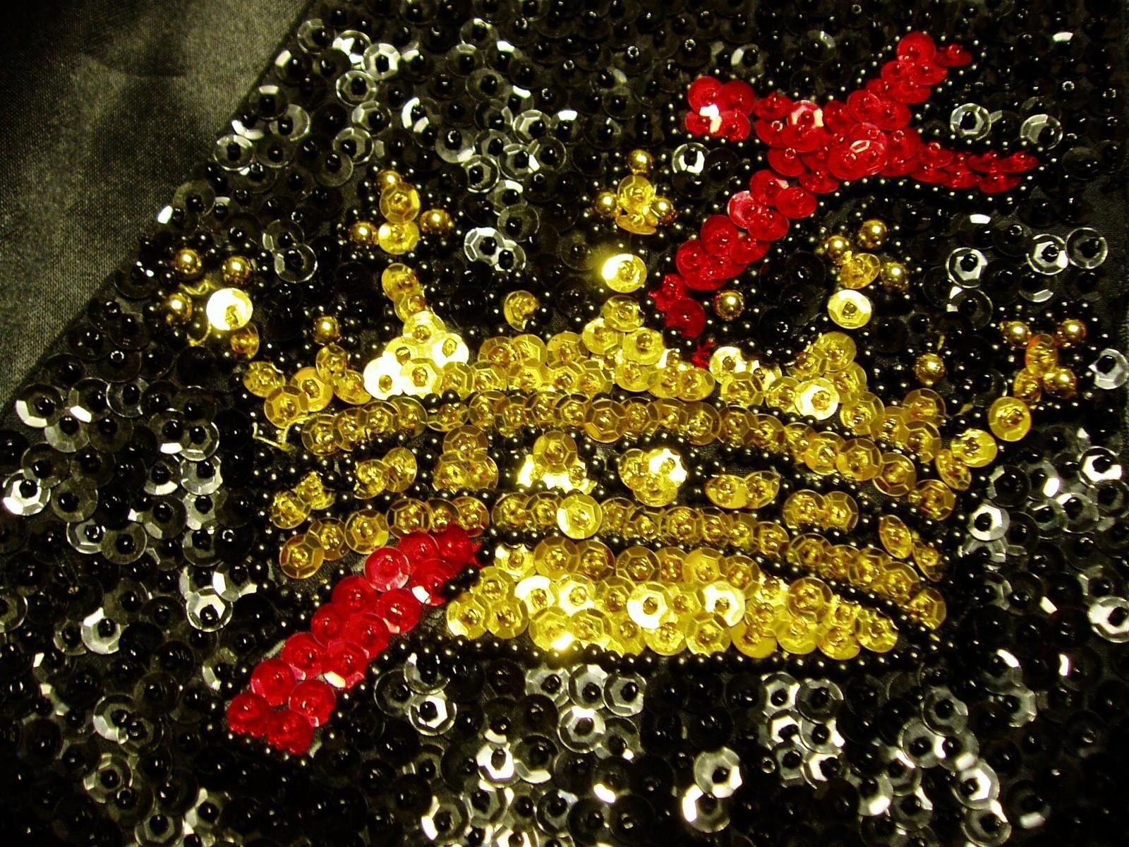 Diesel Black Gold Sequin Vest BLACK w/CROWN (Buceant) size M Size M / US 6-8 / IT 42-44 - 2 Thumbnail