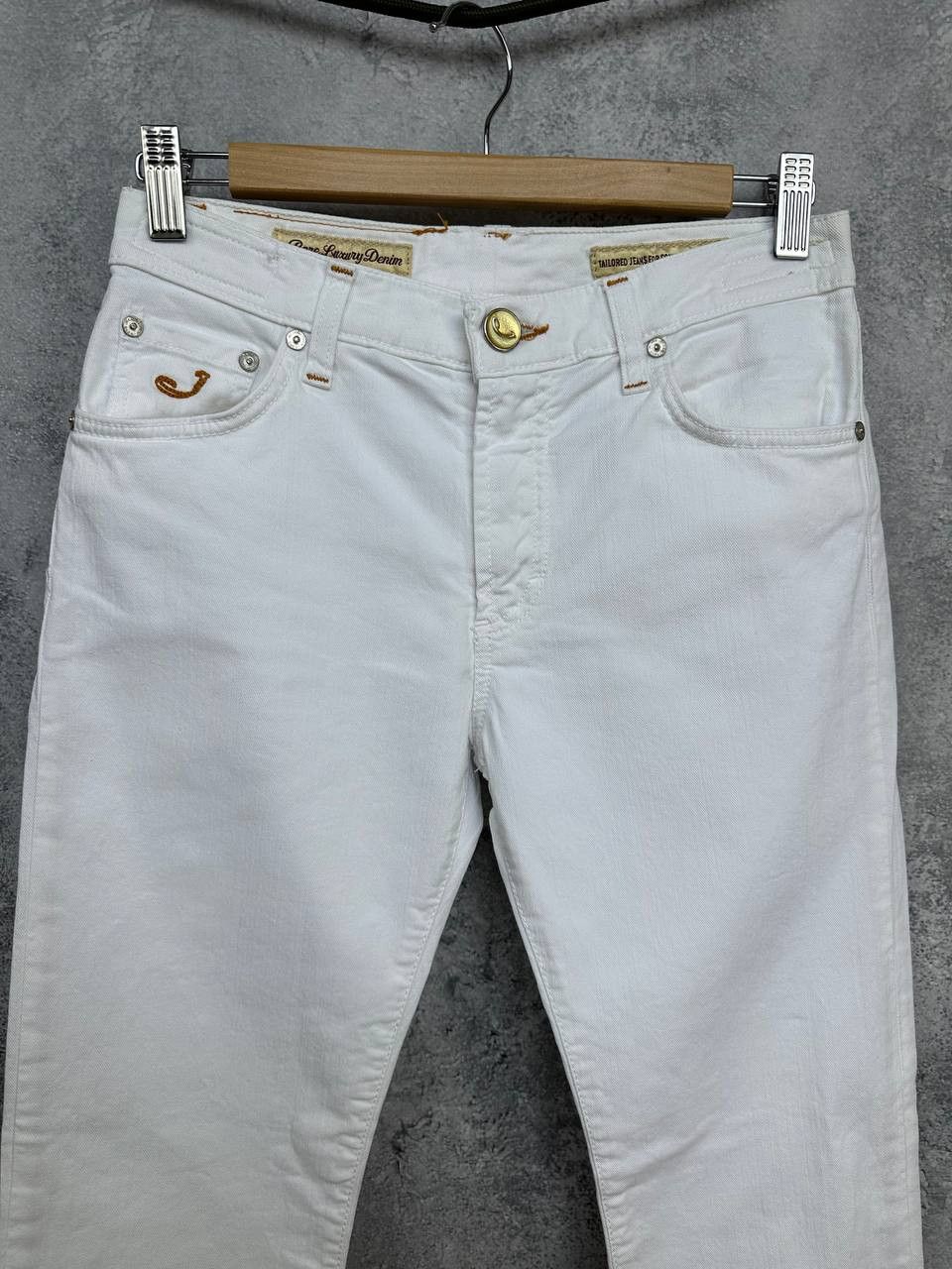 Jacob Cohen Jacob Cohen Luxury White Skinny Pants Stretch Denim Jeans Size 28" / US 6 / IT 42 - 4 Thumbnail