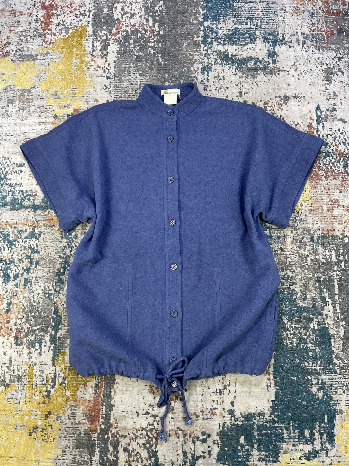 Issey Miyake Vtg I.S Issey Sport French Sleeve Button Down Cardigan Size ONE SIZE - 1 Thumbnail