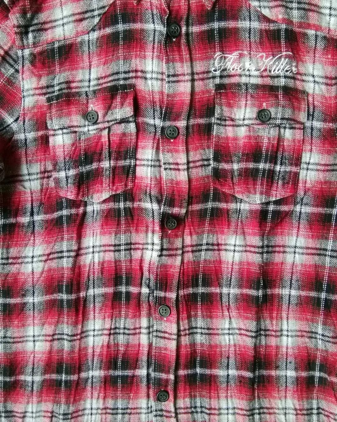 In The Attic In The Attic J-Rock "Rock Killer" Embroidered Flannel Shirt Size L / US 10 / IT 46 - 2 Thumbnail