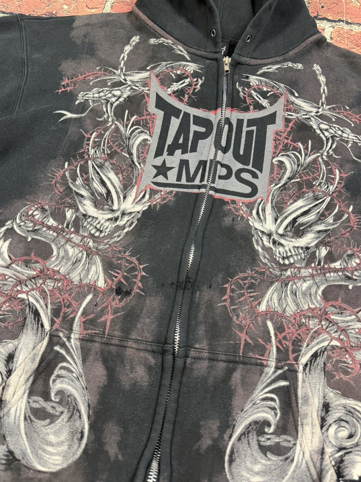 Tapout Y2K Vintage Tapout MPS Zip Up Hoodie Affliction MMA Elite Size US L / EU 52-54 / 3 - 14 Thumbnail
