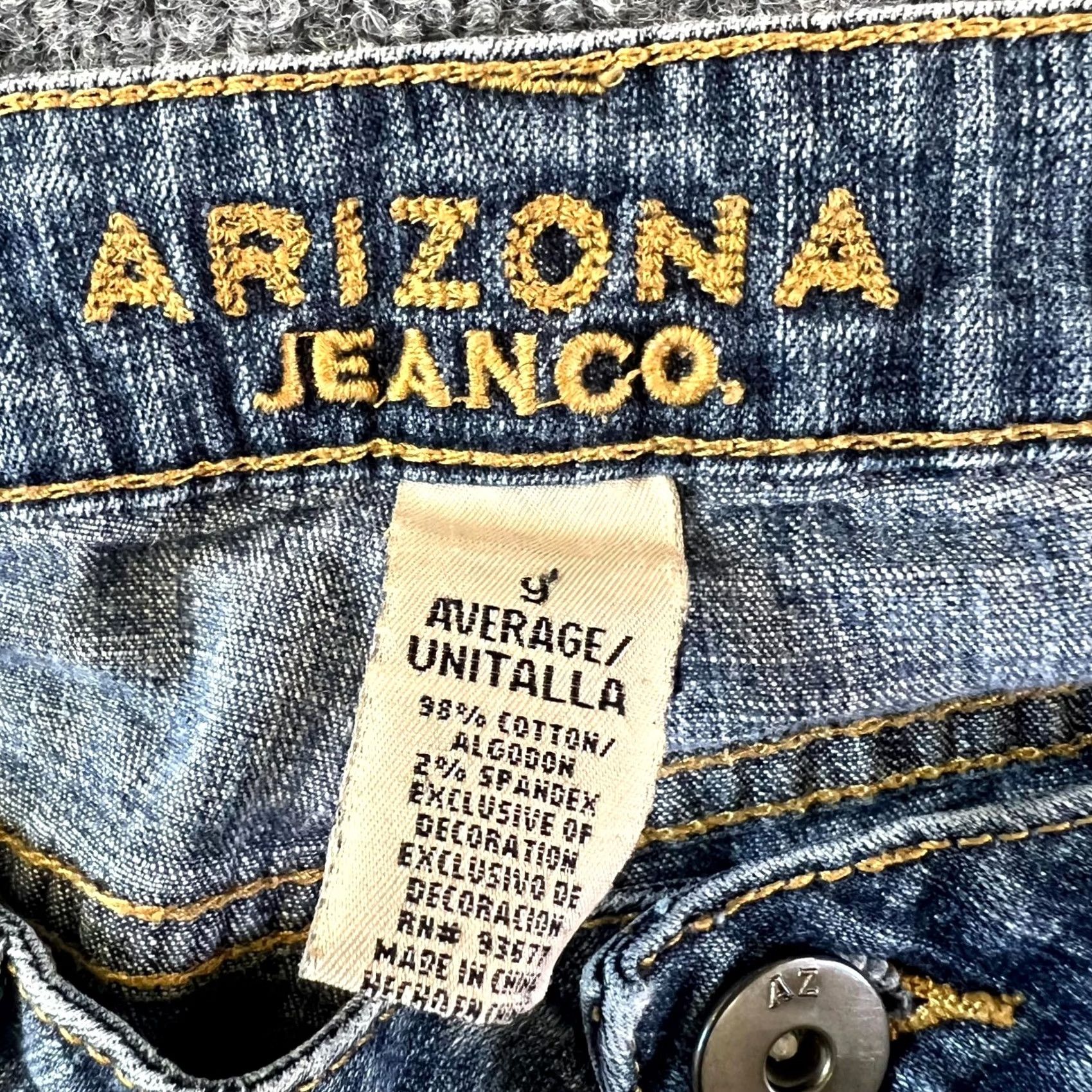 Vintage Arizona Jeans Women's 9 Blue Cotton Denim Flared Jeans Travel Stretch Size 30" / US 8 / IT 44 - 5 Thumbnail