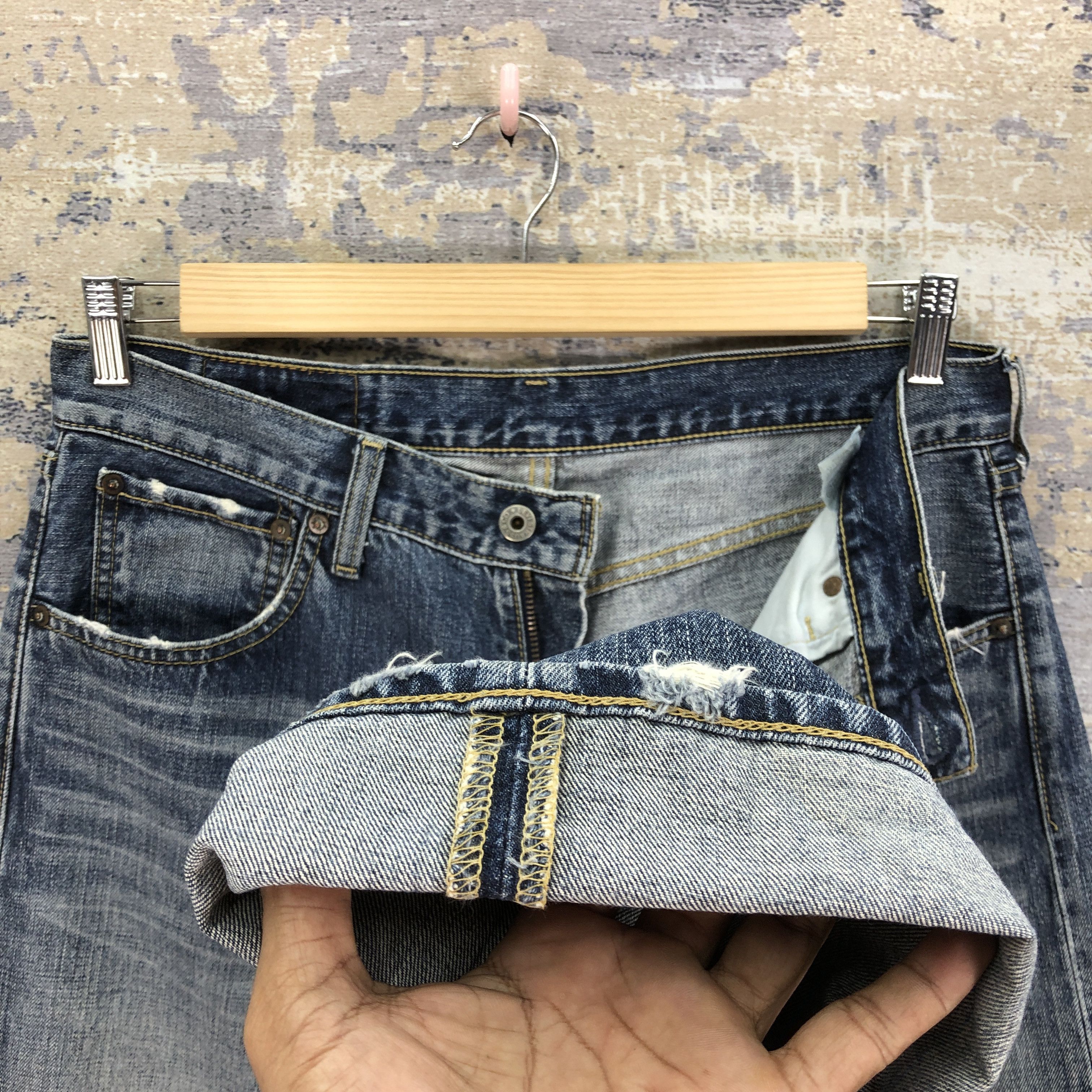 Levi's Vintage 90s Levis 503 Faded Denim Levi's Light Wash Jeans Size US 32 / EU 48 - 8 Thumbnail