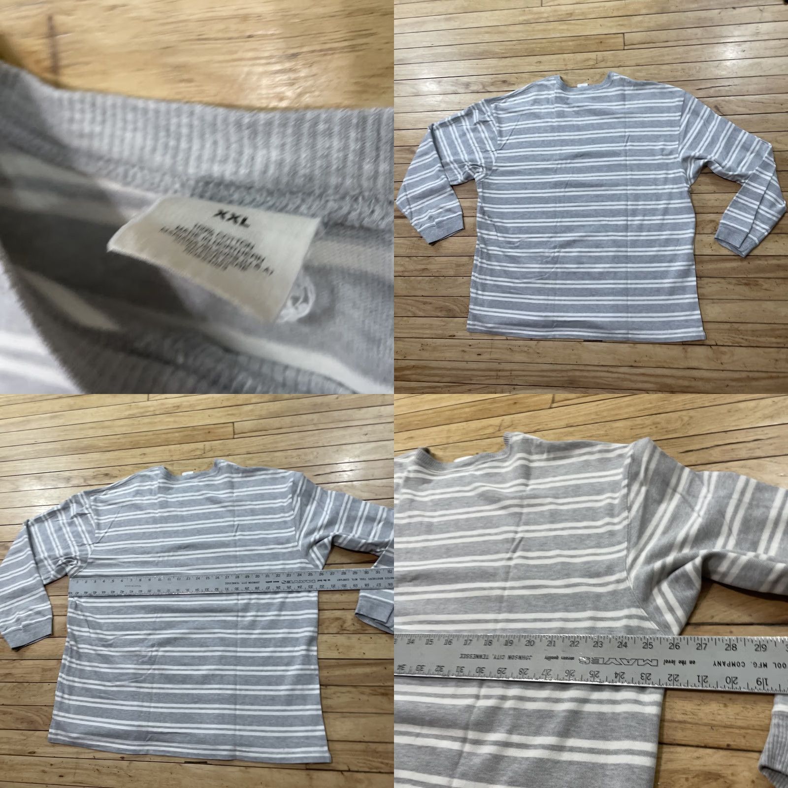Old Navy VINTAGE OLD NAVY Striped Crew Neck Sweater Mens 2XL Gray White Preppy Casual Knit Pullover Short description Size US XXL / EU 58 / 5 - 11 Thumbnail