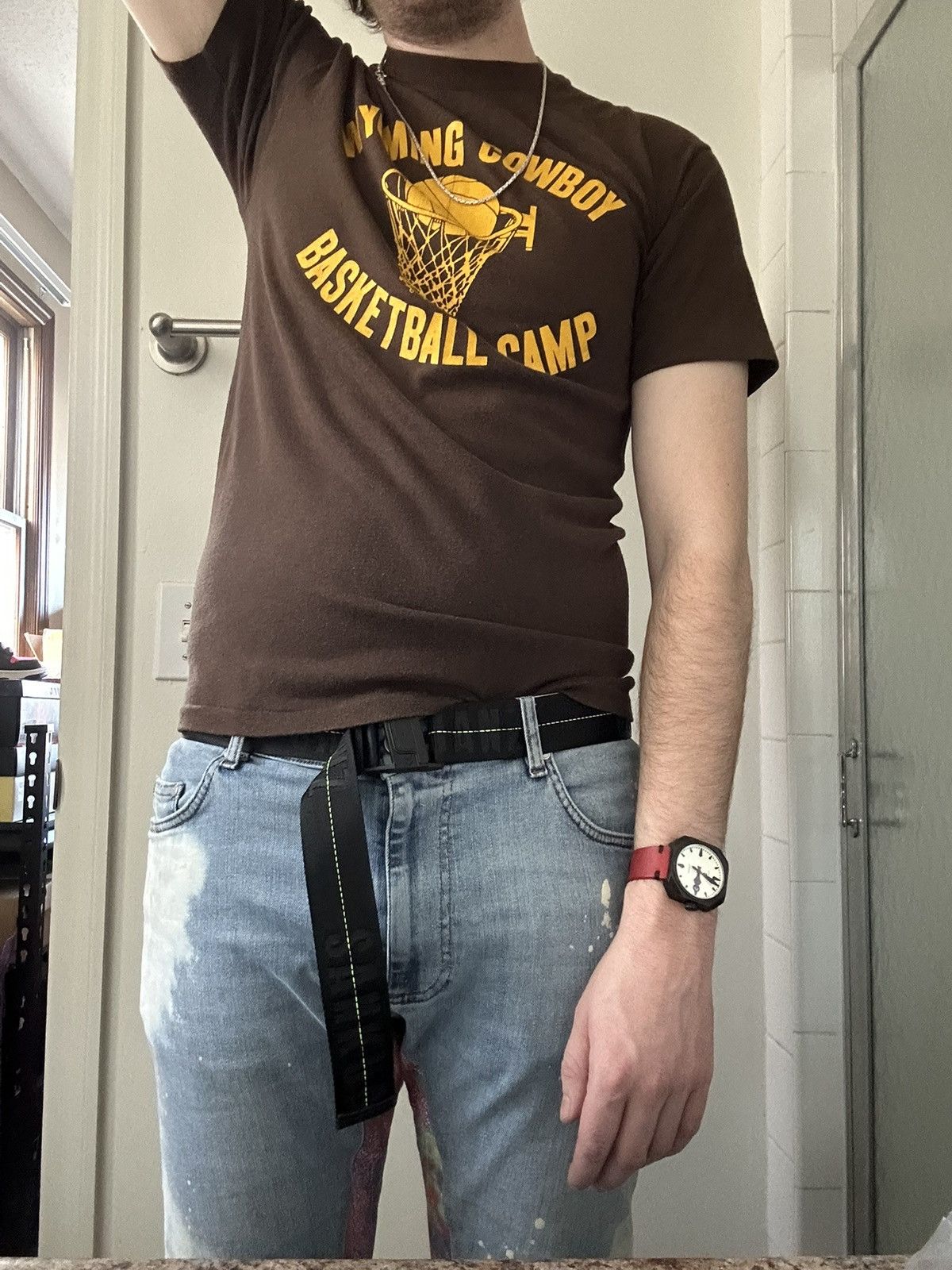 Converse 80s SLUBBY SiNGLE STiTCH UNiVERSiTY of WYOMiNG COWBOYS TEE Size US M / EU 48-50 / 2 - 17 Thumbnail