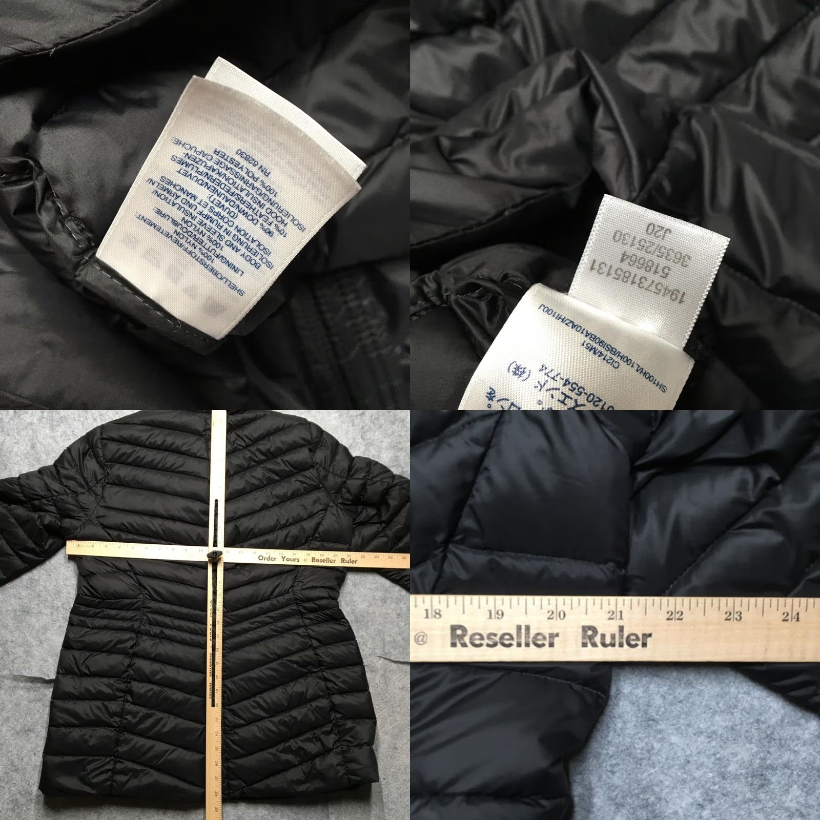 Lands' End Lands' End Puffer Jacket Women L Tall Black Hooded Quilted Mid Length Winter Coat Size L / US 10 / IT 46 - 8 Thumbnail