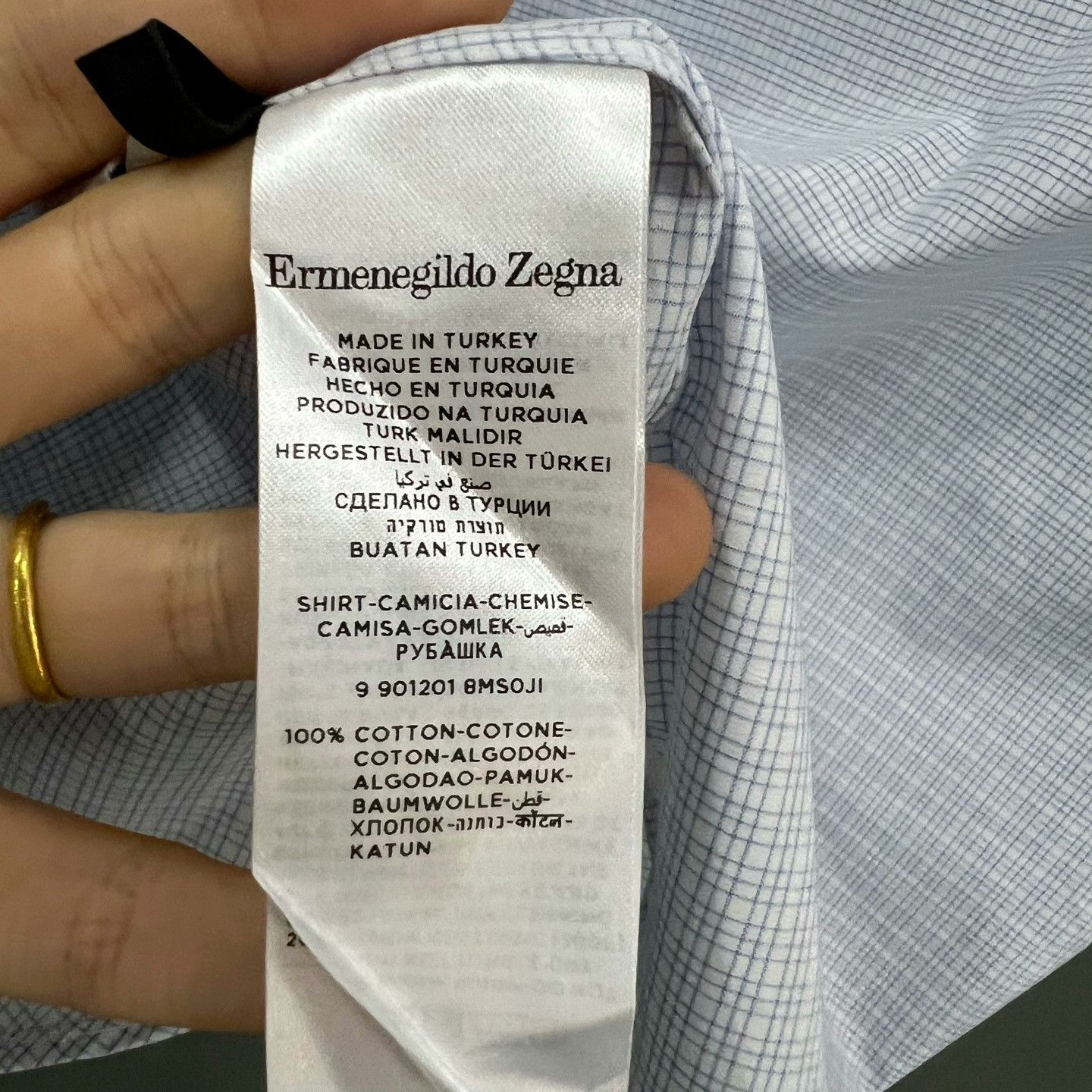 Ermenegildo Zegna Zegna Check Short Sleeve Shirt Size US XS / EU 42 / 0 - 4 Thumbnail