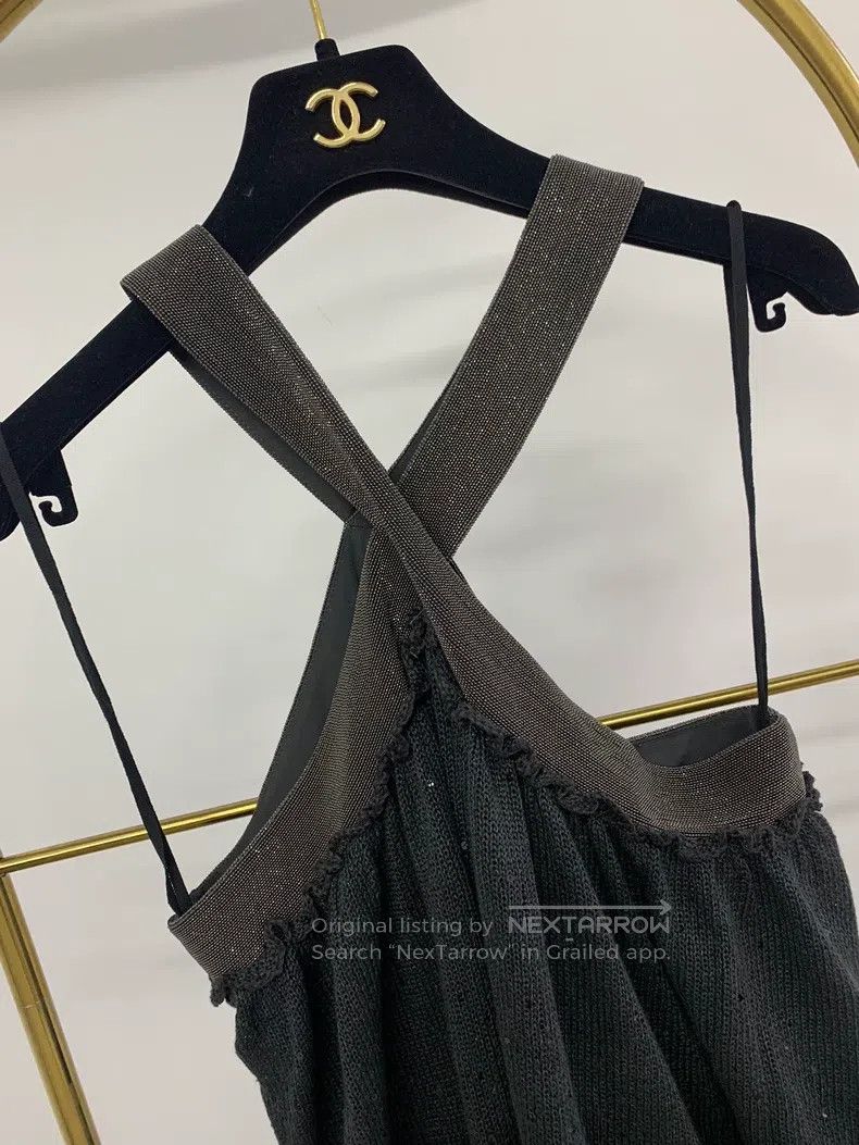 Brunello Cucinelli Brunello Cucinelli Black halter neck slip dress Size M / US 6-8 / IT 42-44 - 2 Thumbnail