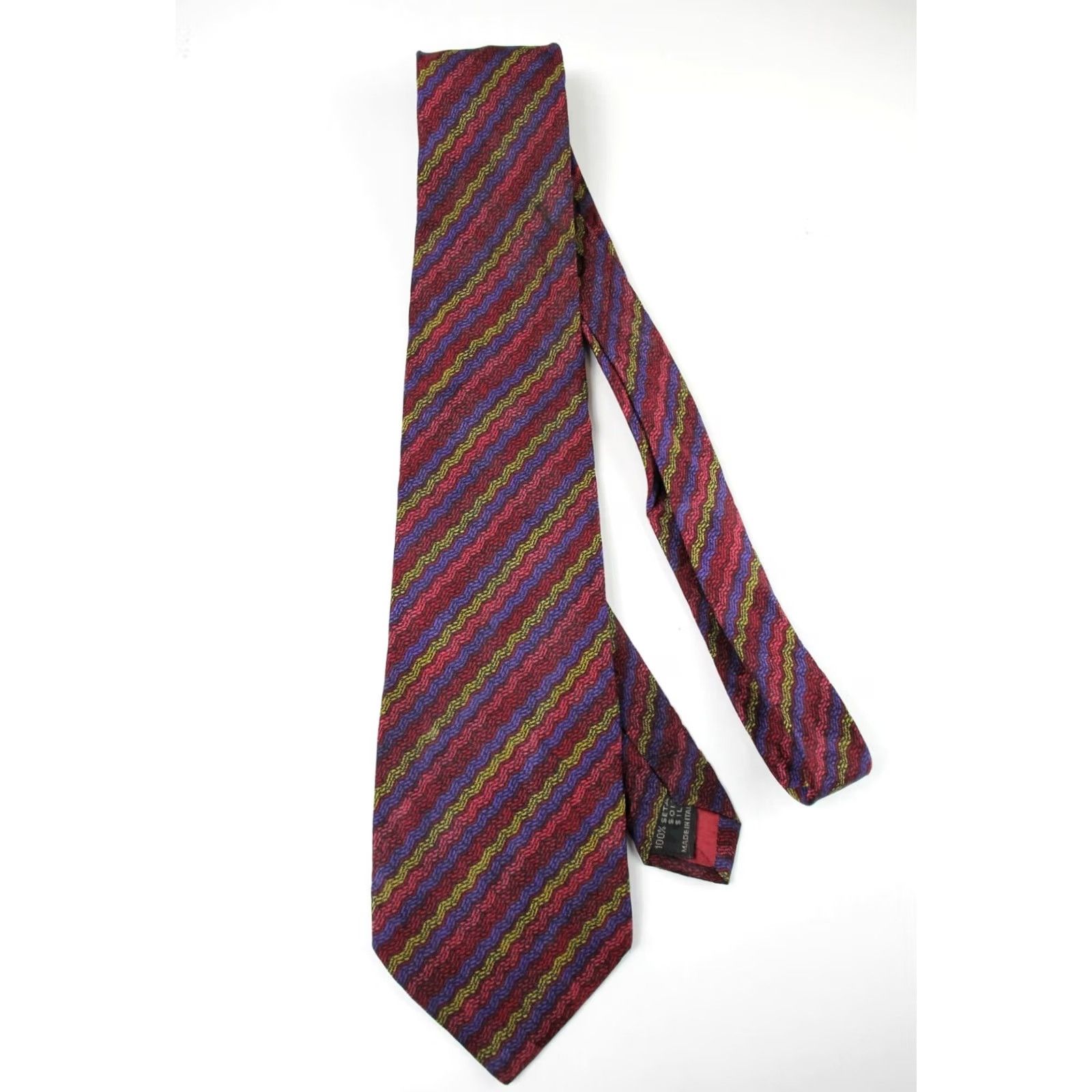 Missoni MISSONI Tie Men's ONE SIZE 100% Silk Classic Pointed Patterned Multicolor Tie Mens One Size Silk Patterned Pointed Multicolor Size ONE SIZE - 4 Thumbnail