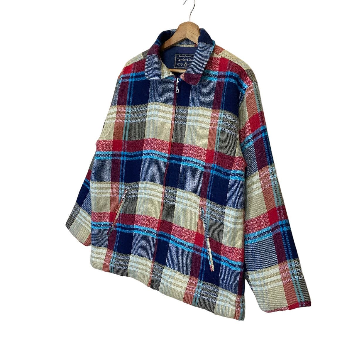Japanese Brand Vintage 90s Travelling Classic Flanel Plaid Zipper Jacket Size US M / EU 48-50 / 2 - 3 Thumbnail