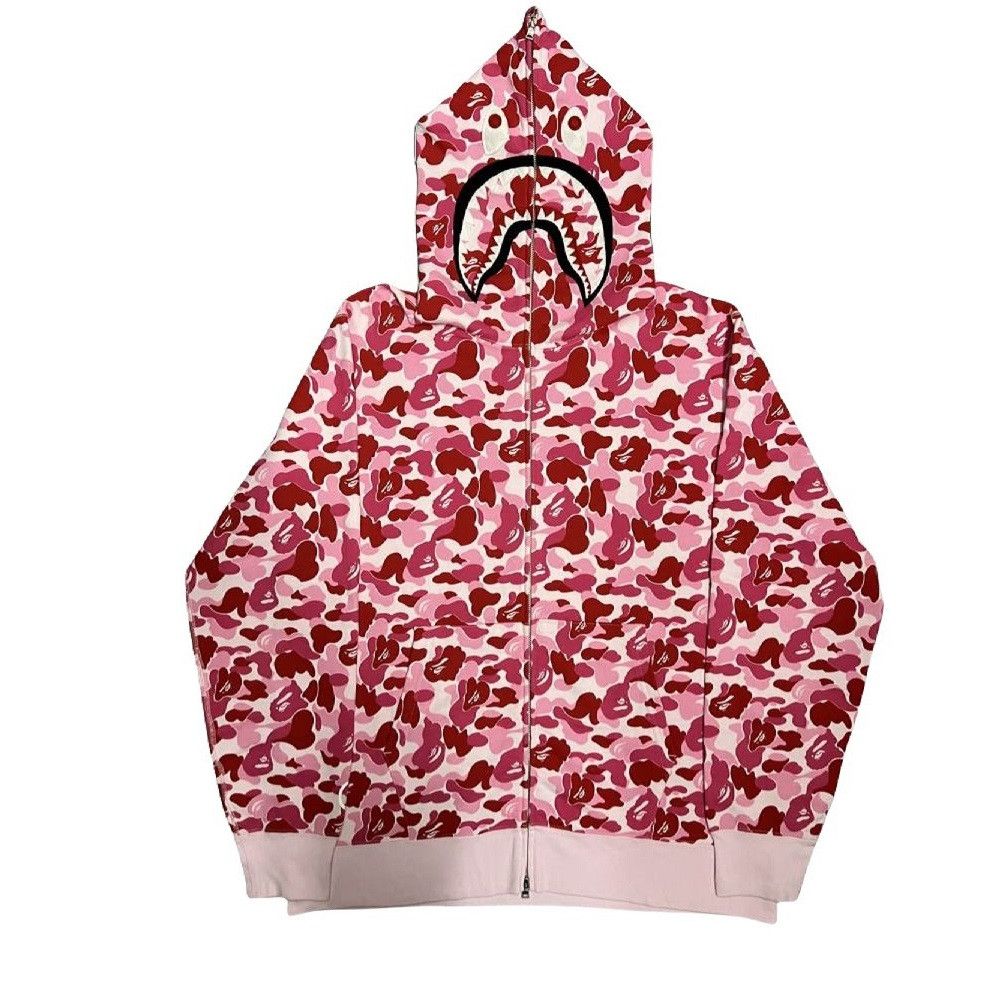 Bape A BATHING APE Red Camo Shark Hoodie Size XXL Size US XXL / EU 58 / 5 - 1 Thumbnail