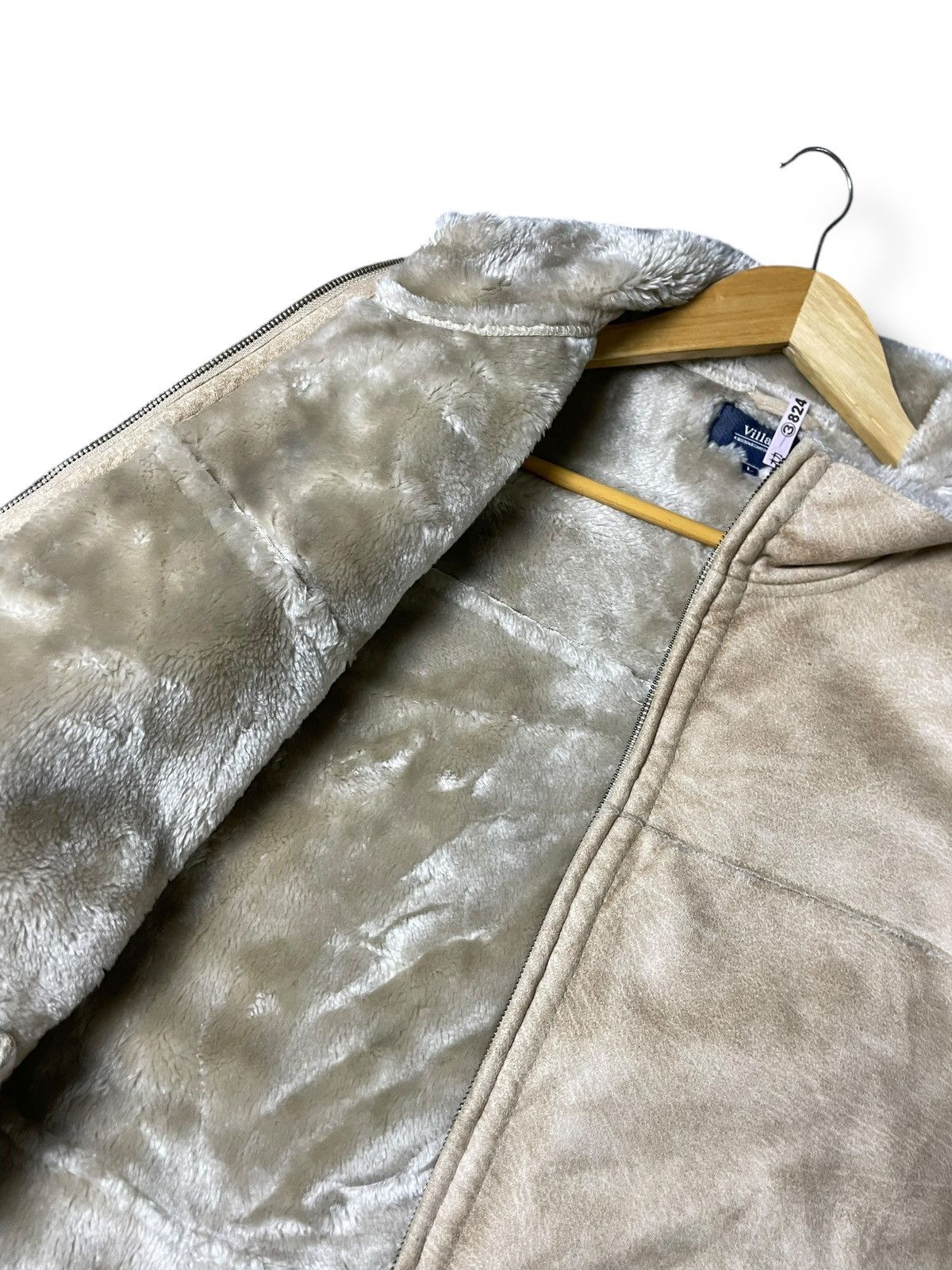 Japanese Brand × Vintage VILLAND Shearling Jacket with Fleece Lining (87) Size US L / EU 52-54 / 3 - 6 Thumbnail