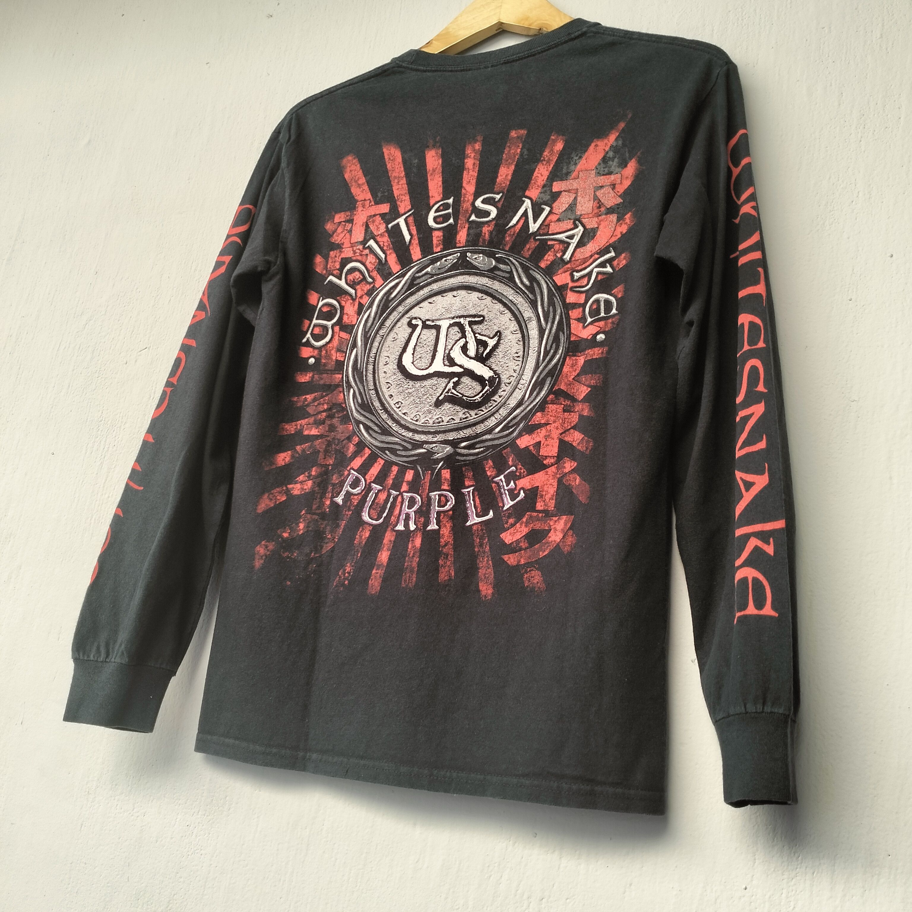 Band Tees × Vintage VINTAGE LONGSLEVEE WHITE SNAKE BAND Size US S / EU 44-46 / 1 - 7 Thumbnail