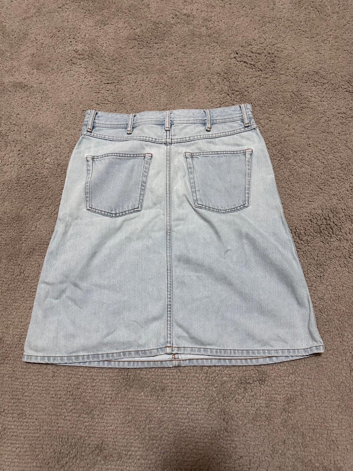 Acne Studios ACNE STUDIOS Women's Shadow Mid Blue Skirt Denim Size 27 Size 27" / US 4 / IT 40 - 5 Thumbnail