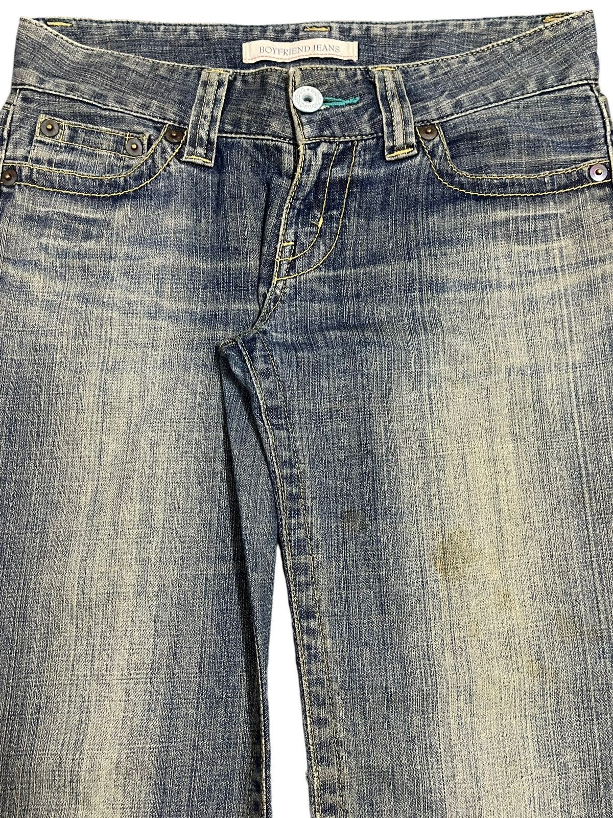 Uniqlo Vintage Japanese Uniqlo Blue Faded Wash Wide Leg Jeans Size US 31 - 4 Thumbnail