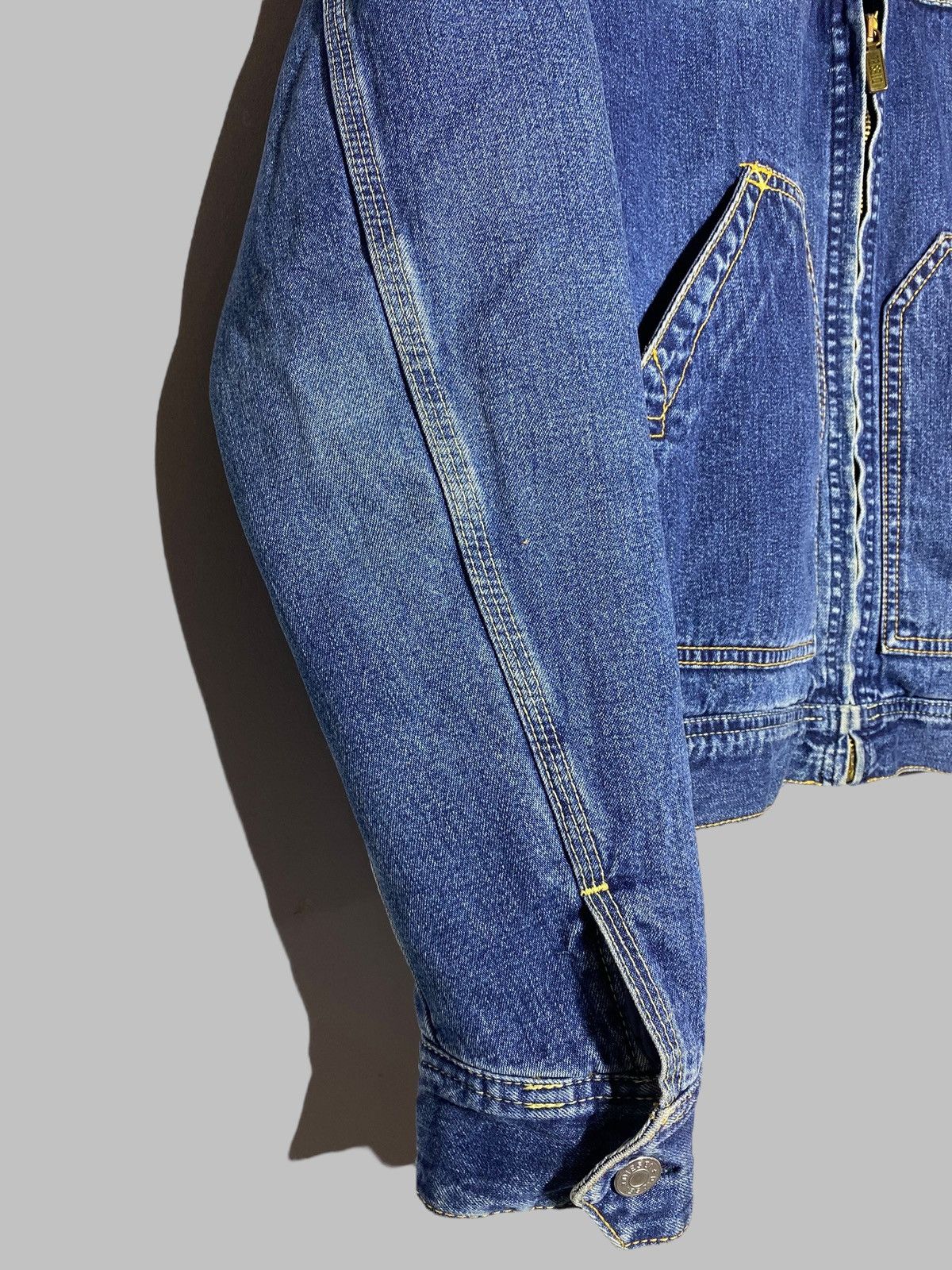 Diesel Vintage 00s Diesel Sherpa Washed Denim Jacket Y2k Style Size M / US 6-8 / IT 42-44 - 10 Thumbnail