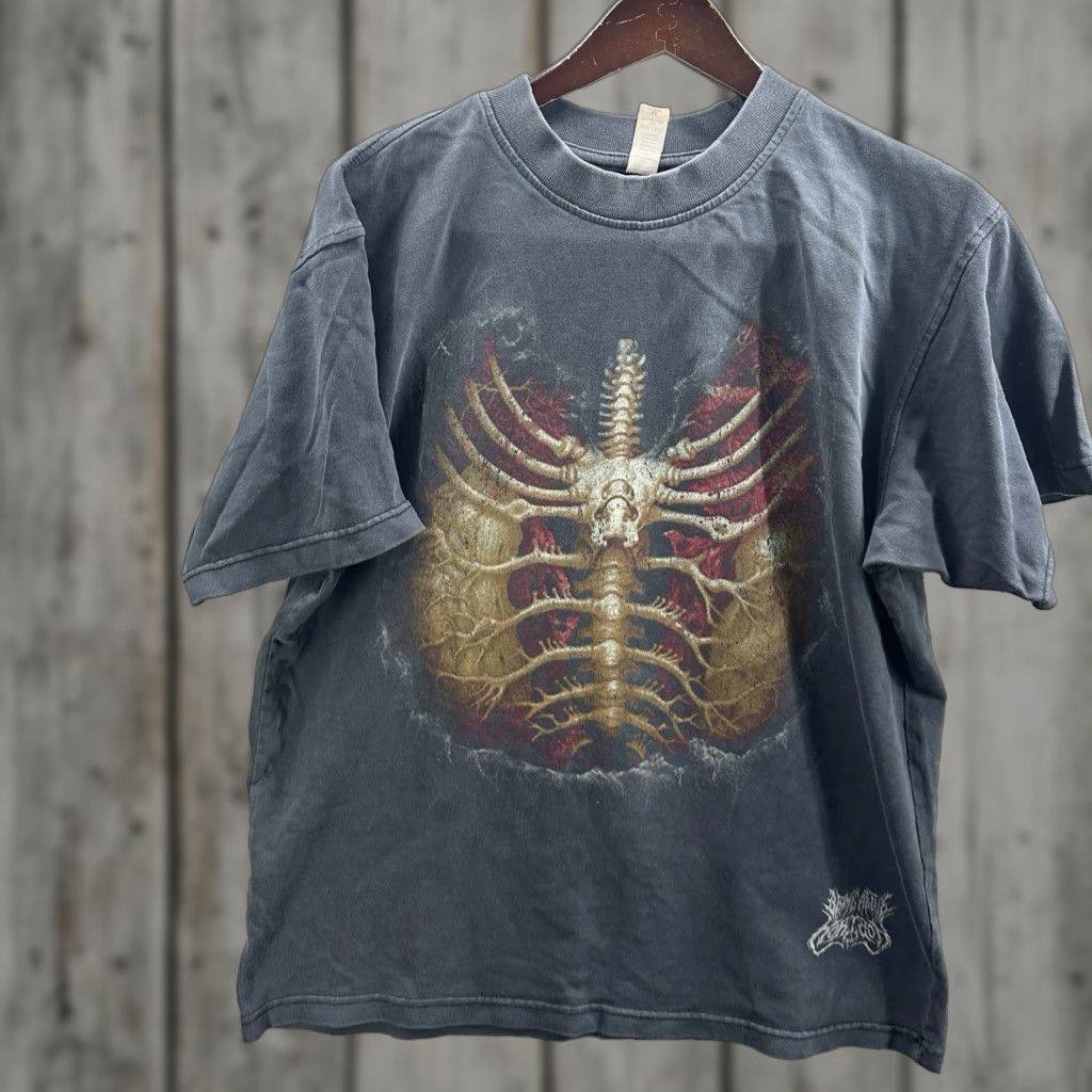 Doublet VINTAGE NO TAG Shirt Mens M Bring Me The Horizon Tee Double-Sided Ribcage Japanese Tour Black Cotton Jersey Crew Neck Graphic Print 90s Rock Band Mens Size US M / EU 48-50 / 2 - 1 Thumbnail