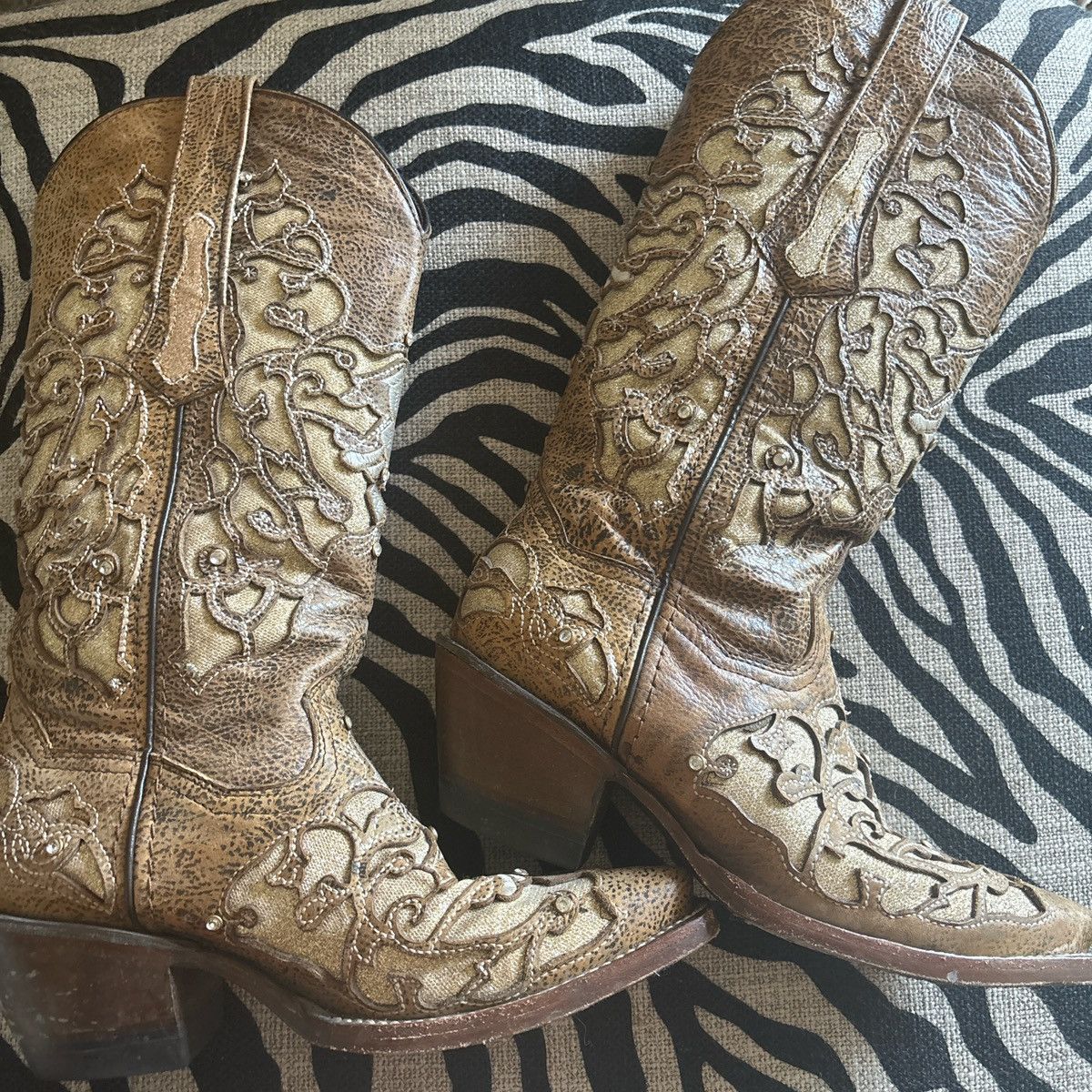 Other Ranchers tan and cream cowboy boots Size US 5.5 / IT 35.5 - 1 Thumbnail