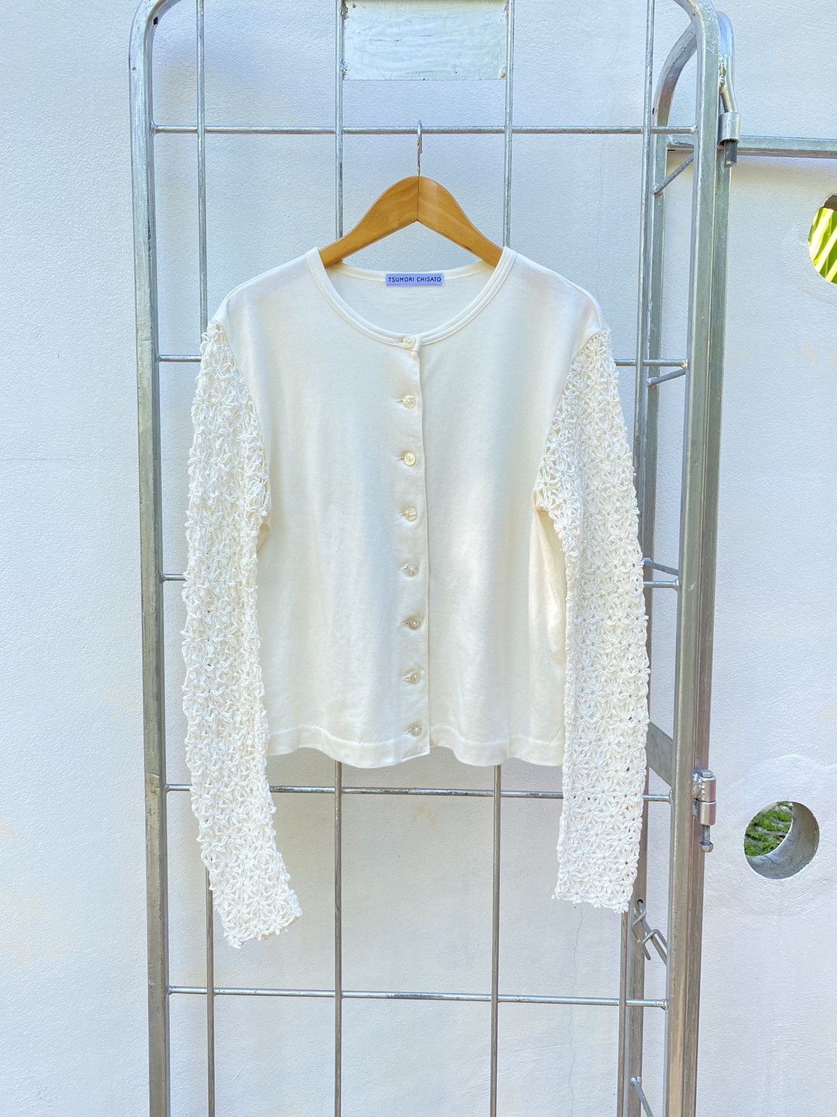 Tsumori Chisato TSUMORI CHISATO flower lace sleeve white blouse Size ONE SIZE - 17 Thumbnail