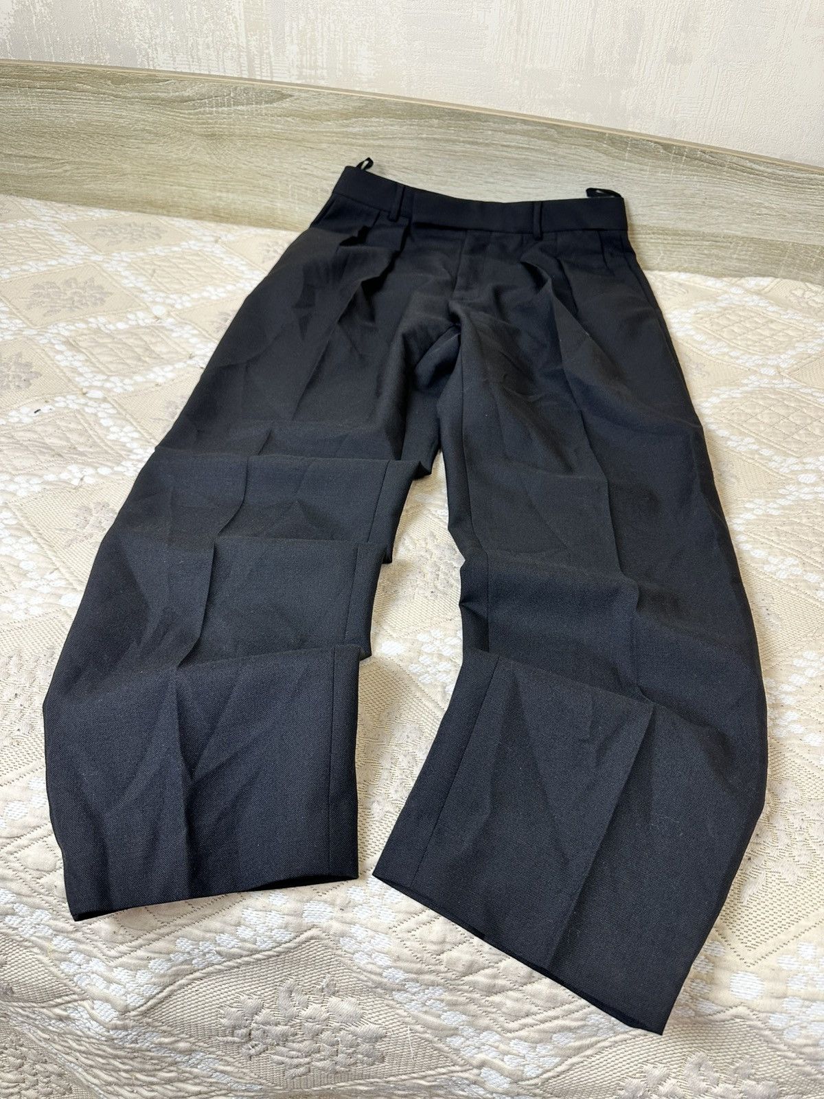 Celine 🔥 Celine Paris Black Mohair Wool Trousers 48 IT Pants Men Size 48R - 3 Thumbnail