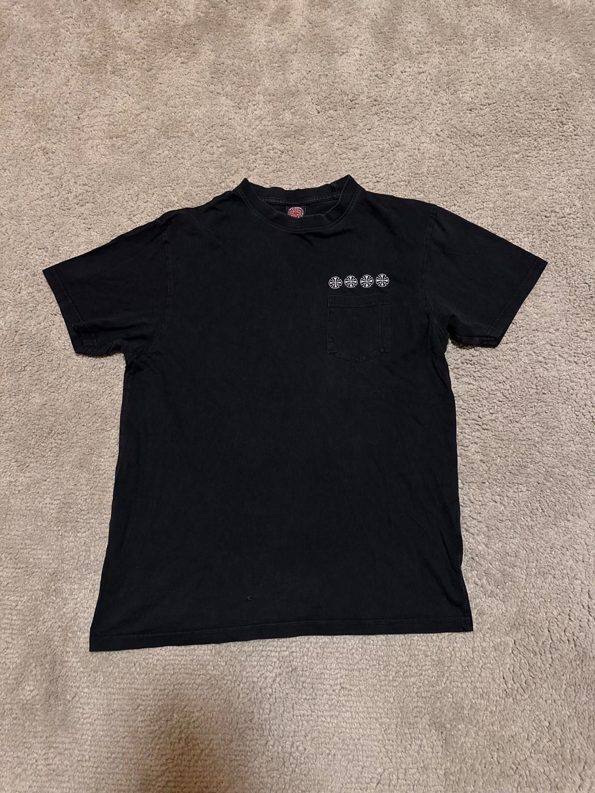 Independent Skateboard Shirt Chain Cross Black Sz M