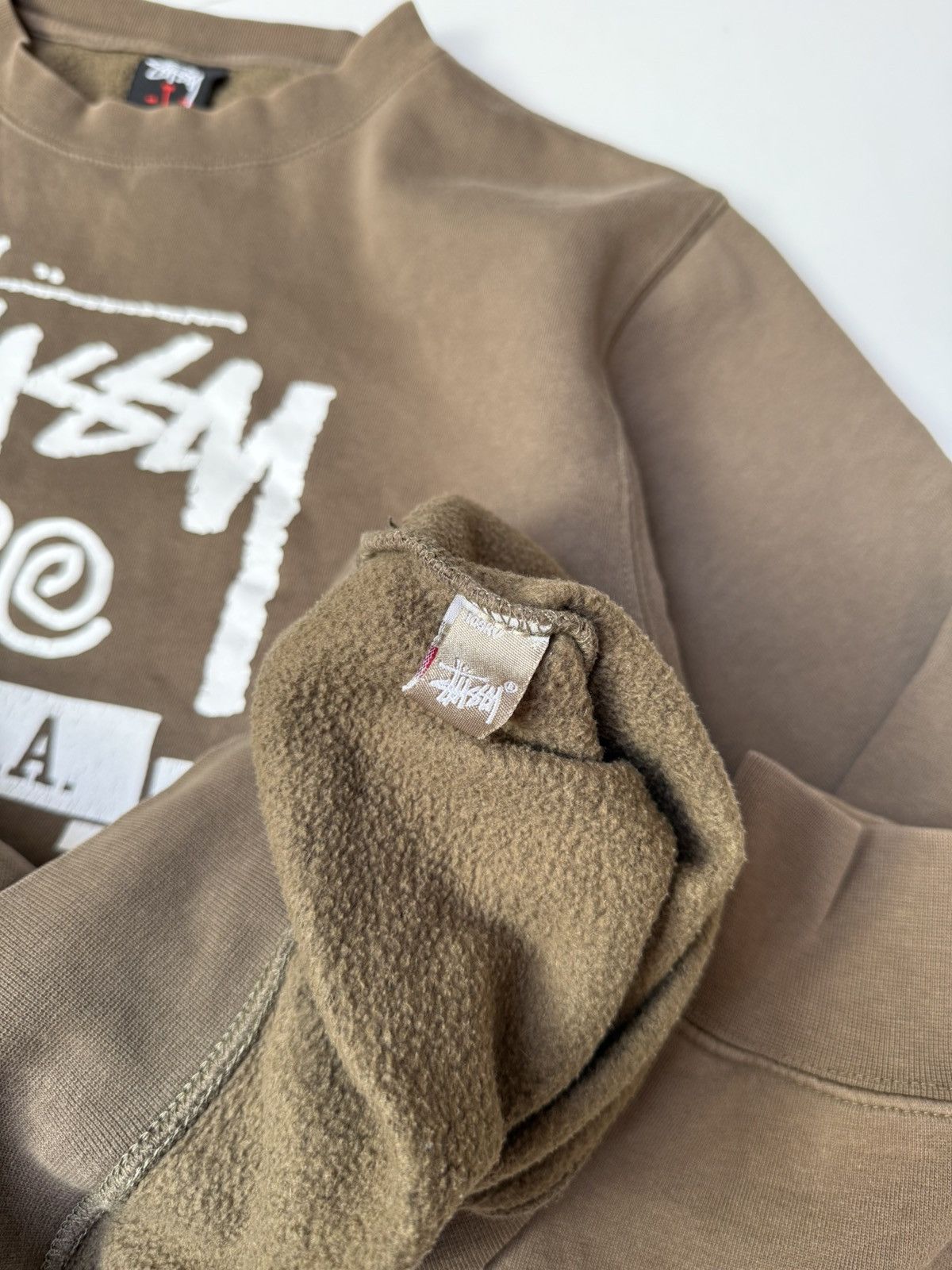 Stussy Vintage stussy NYTLA y2k brown sweatshirt crewneck Size US L / EU 52-54 / 3 - 6 Thumbnail