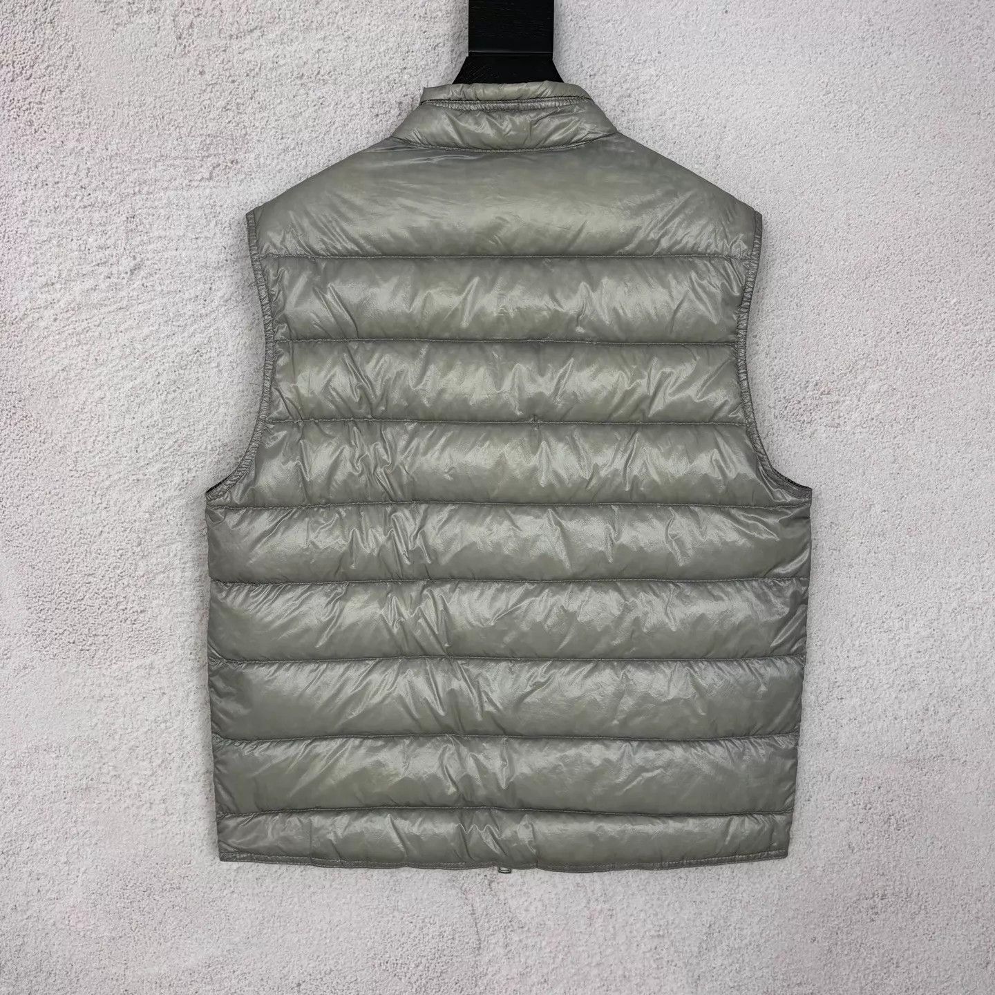 Moncler Moncler Gray-Green Logo Down Vest Size US M / EU 48-50 / 2 - 2 Thumbnail