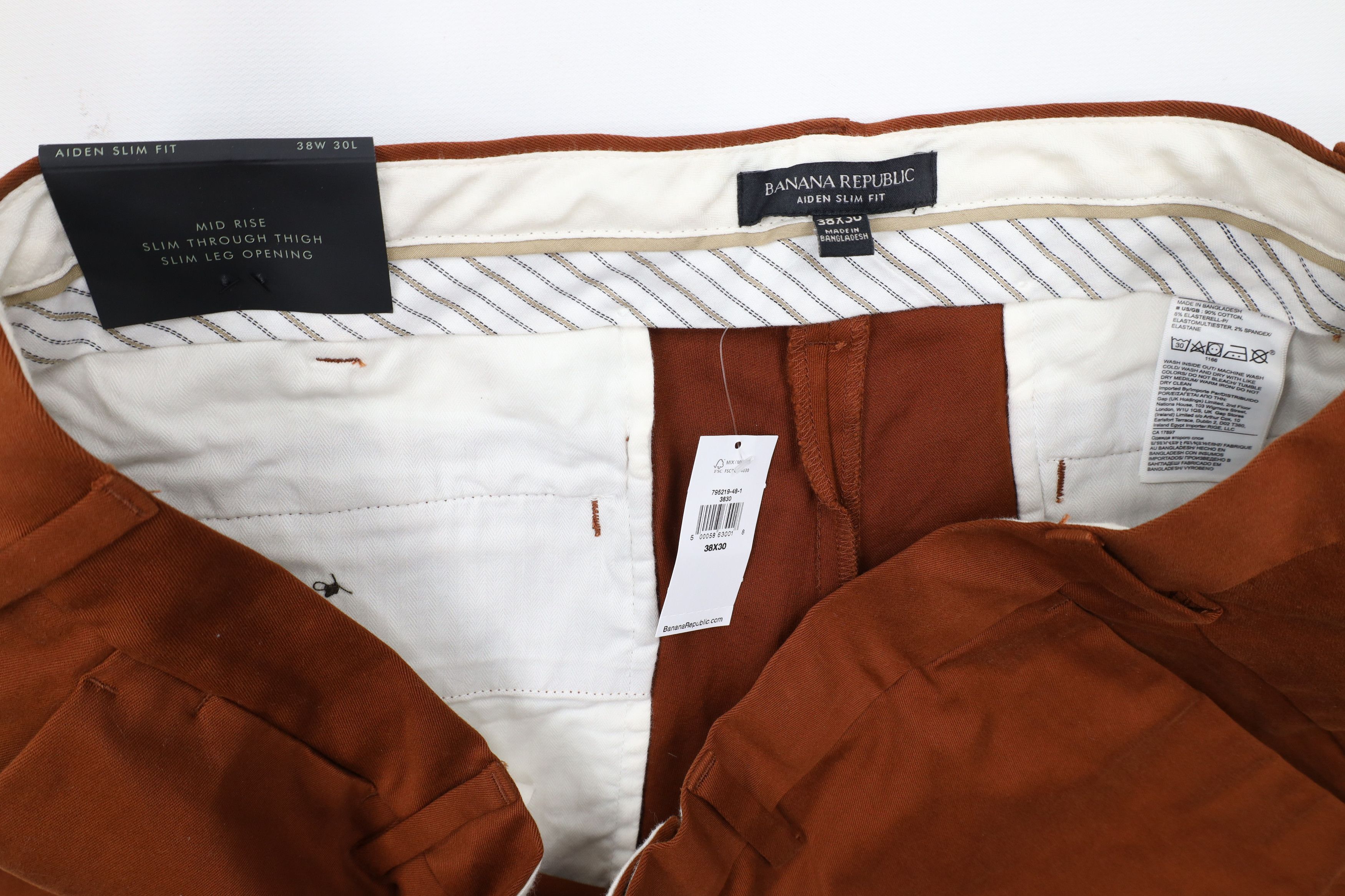 Banana Republic × Vintage New Banana Republic Fit Rapid Movement Chino Pants Orange Size US 38 / EU 54 - 6 Thumbnail