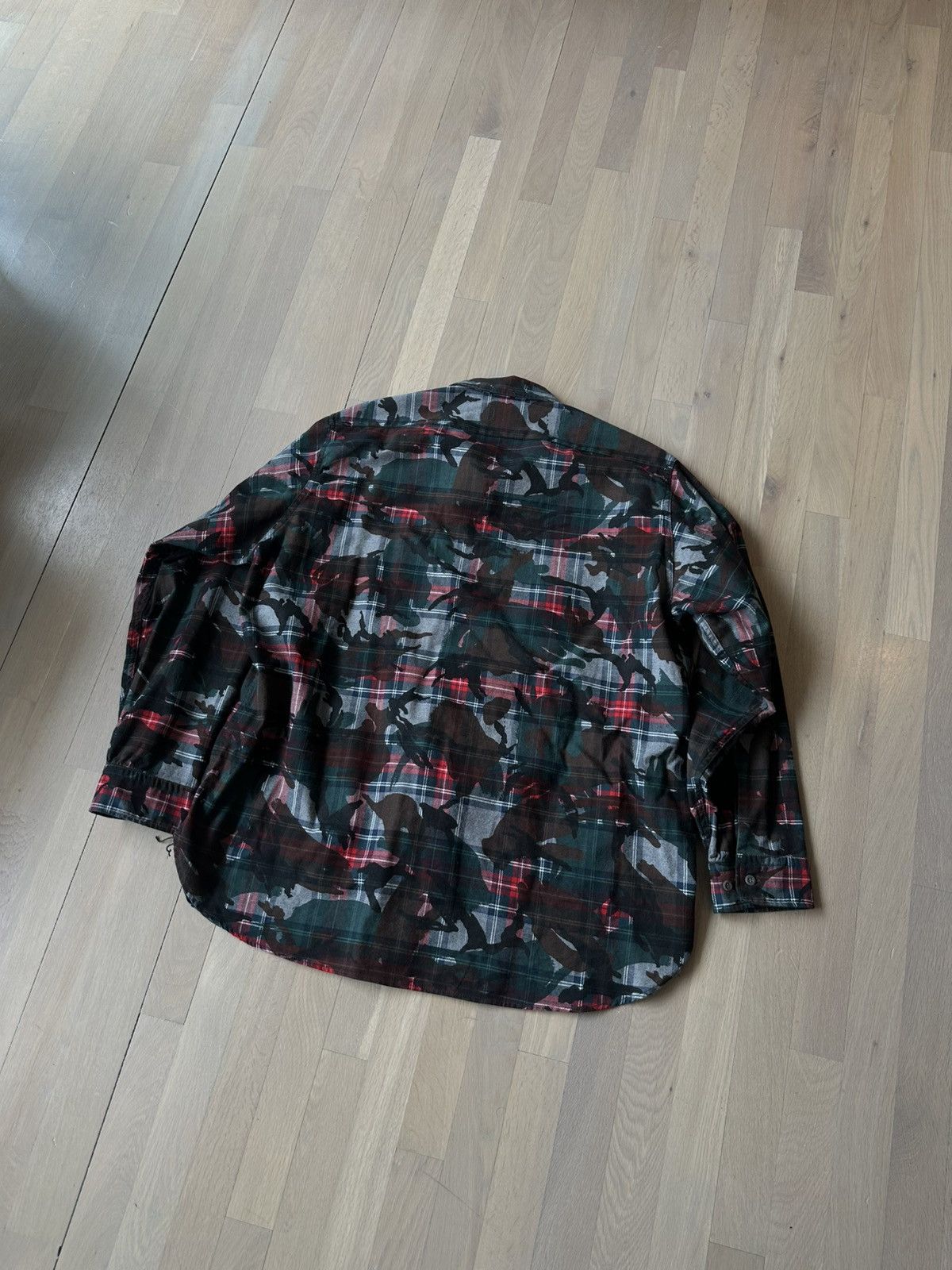 Beams Plus × Palace Palace X Beams+ printed camo tartan button-up shirt Size US XL / EU 56 / 4 - 9 Thumbnail