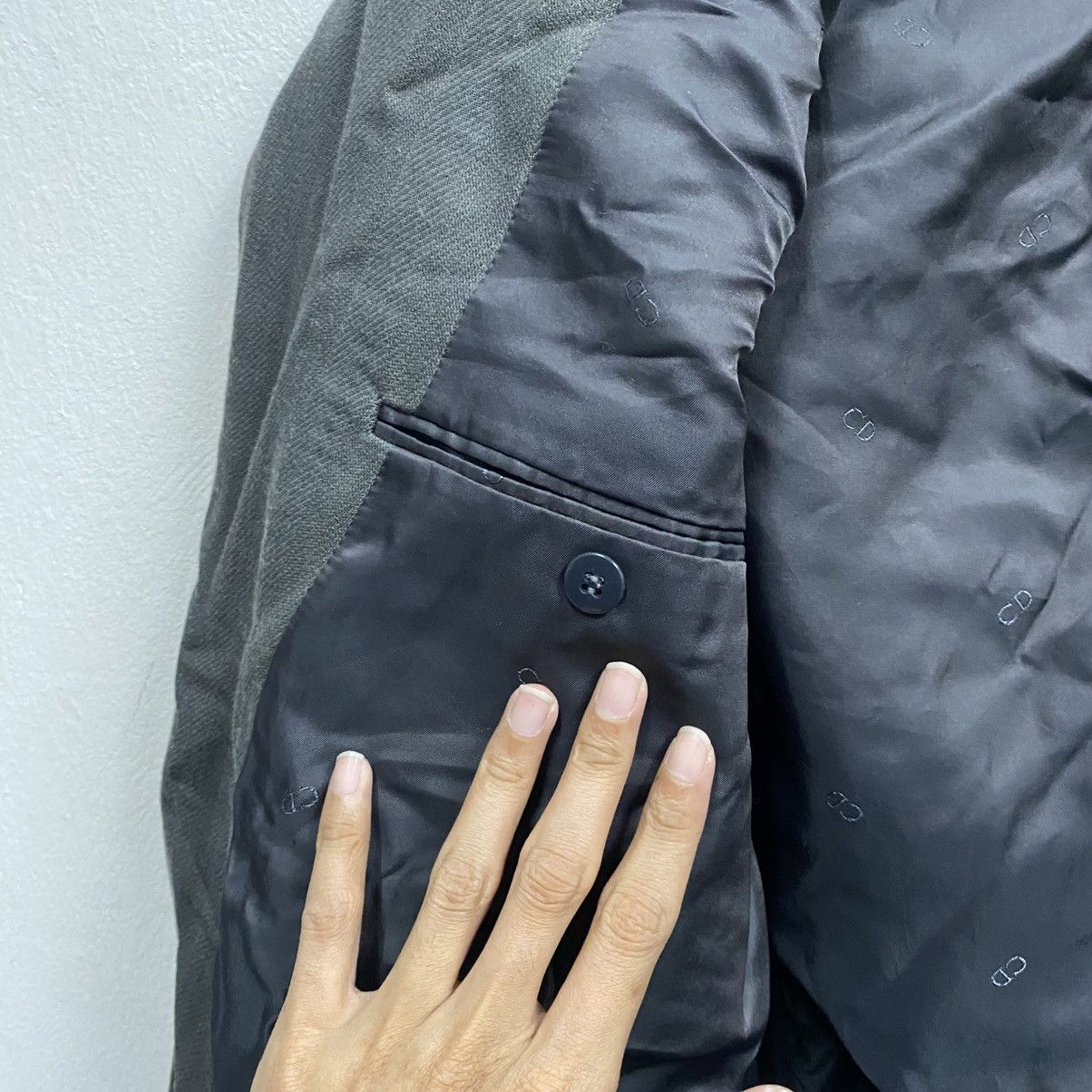 Christian Dior Monsieur Vintage Dior Double-Breasted Grey Pinstripe Blazer Jacket Size 36R - 12 Thumbnail