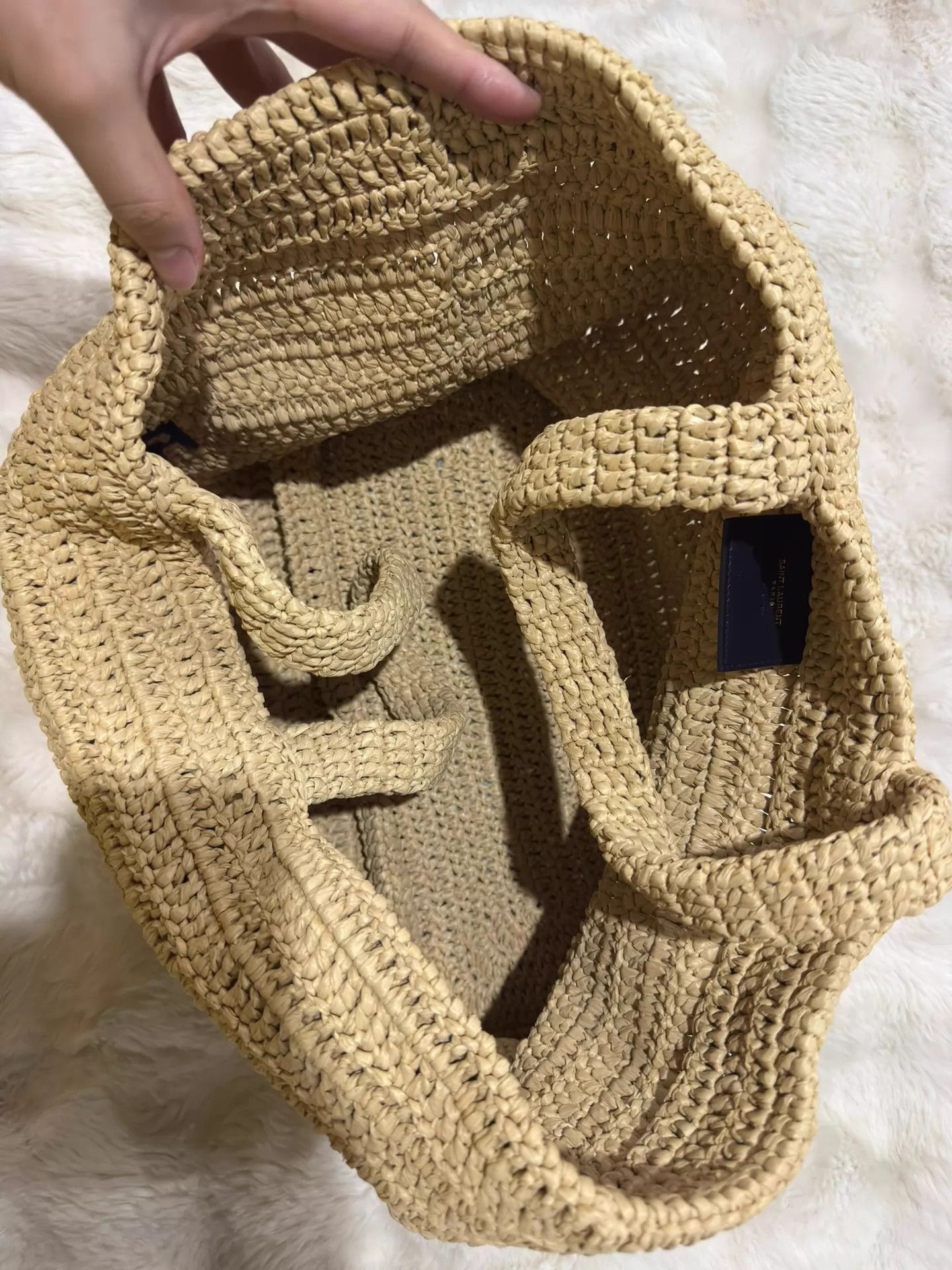 Yves Saint Laurent YSL Straw Beach Bag New Unused Dust Bag Size ONE SIZE - 9 Thumbnail
