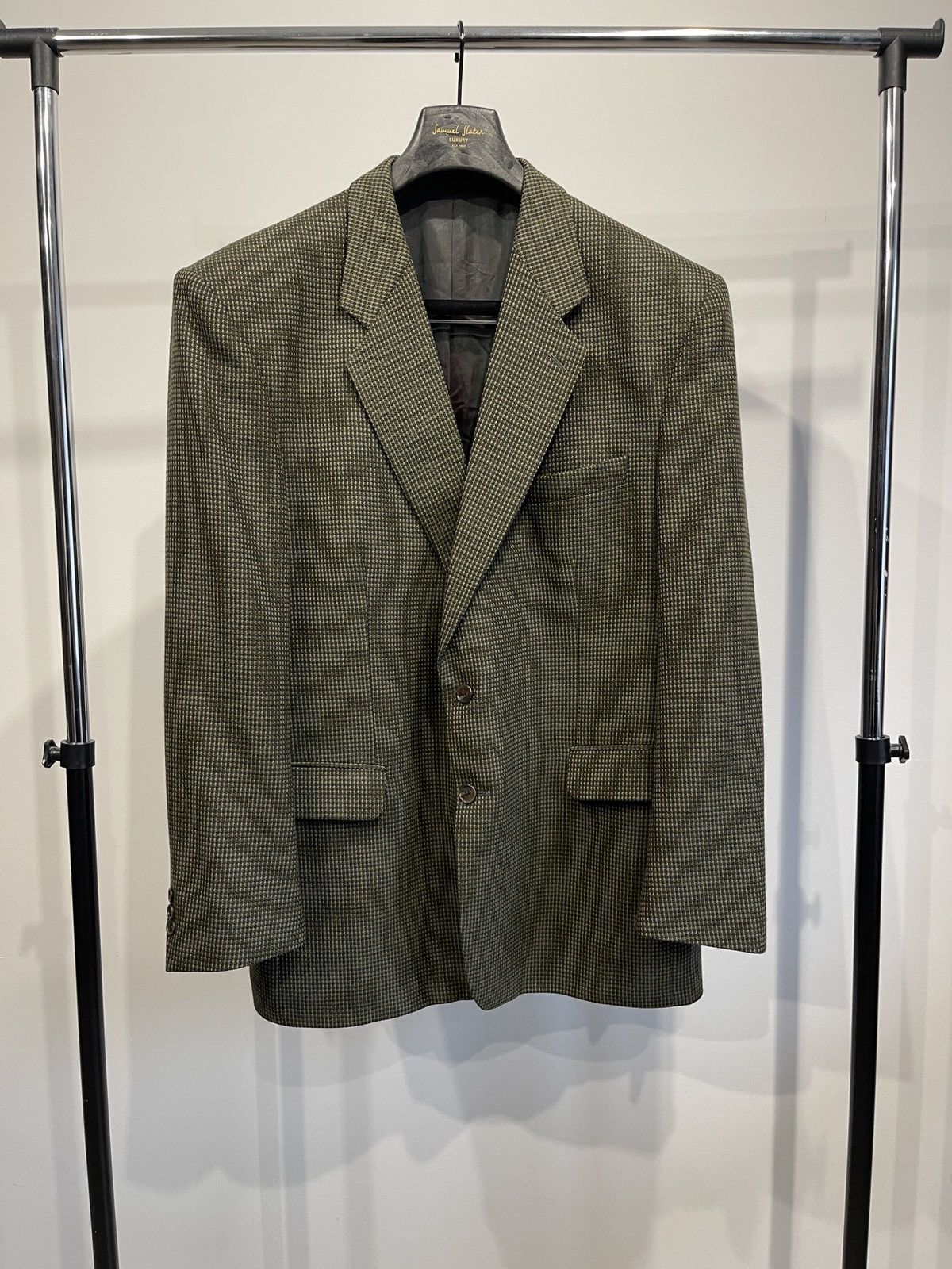 Vintage Vintage classic wool blazer jacket khaki moss 56 sport coat Size 46R - 1 Thumbnail
