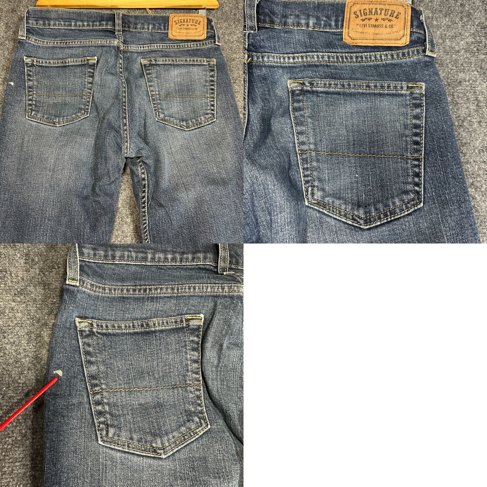 Levi's Levi's Signature Jeans Mens 30 Blue Cotton Denim 5-Pocket Straight Leg Regular Rise 31in Inseam Waist 30in Blue Size US 30 / EU 46 - 8 Thumbnail