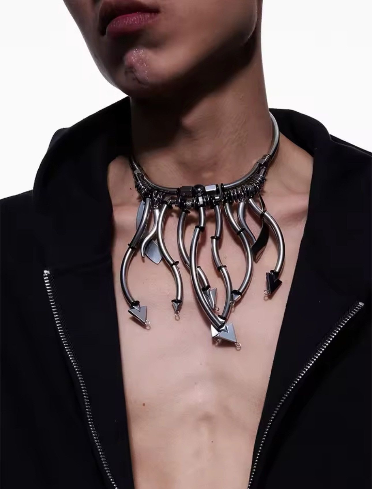 Other Punk Heavy Gothic Style Chain Necklace Size ONE SIZE - 1 Thumbnail