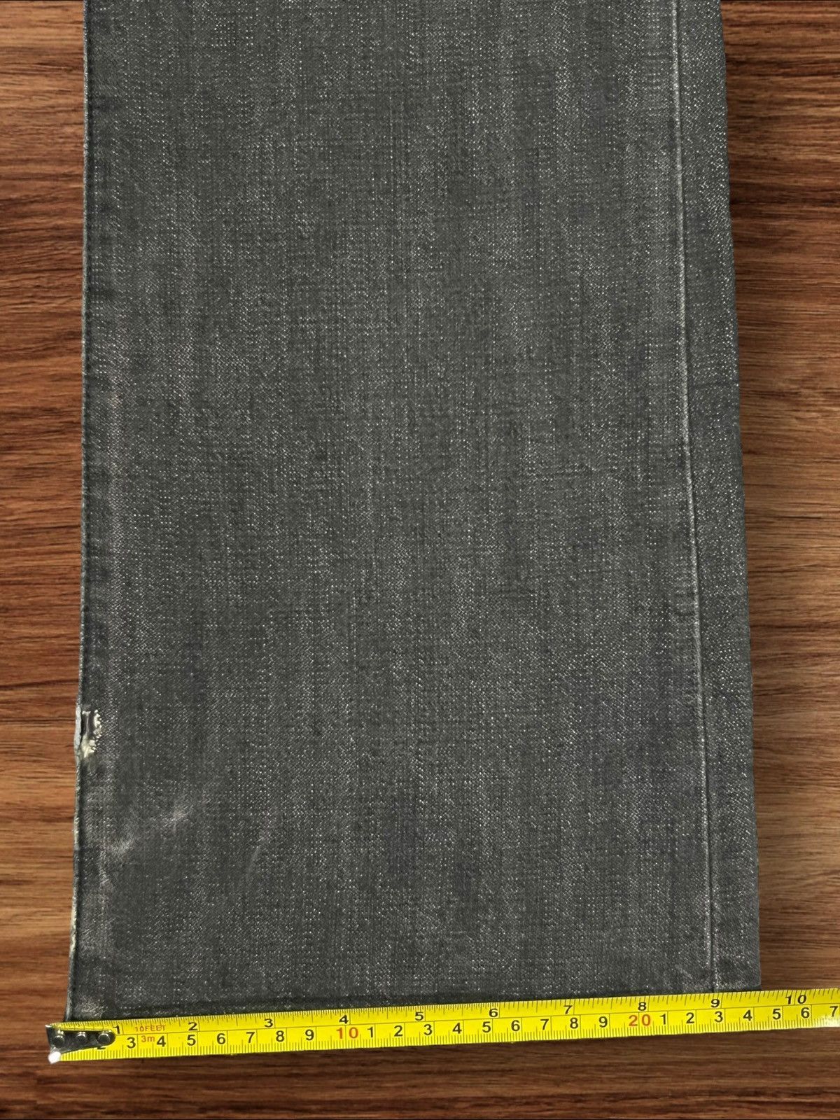 Tornado Mart Vintage Wrangler Black Washed Frayed Leg Flare Jeans Size US 33 - 16 Thumbnail
