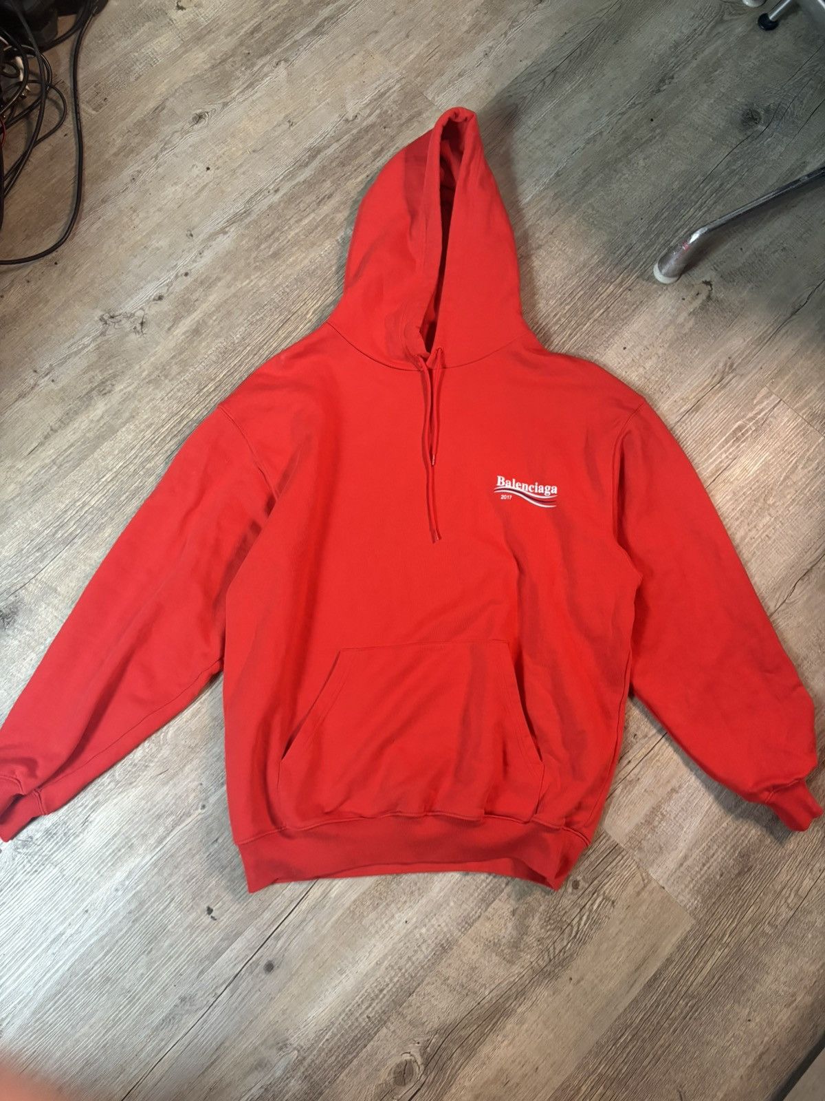 Balenciaga Balenciaga Campaign Logo Hoodie Red Size US XS / EU 42 / 0 - 1 Thumbnail